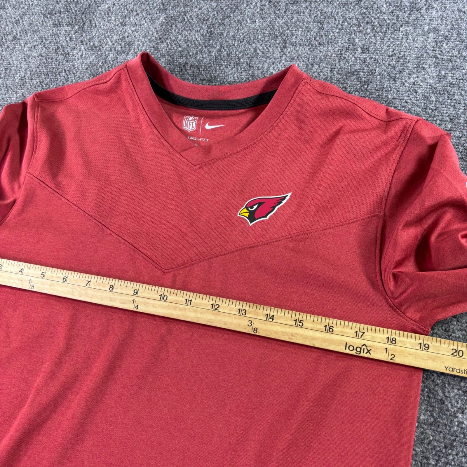 Nike Arizona Cardinals NFL Shirt Mens Small Red Dri-FIT Long Sleeve On-Field