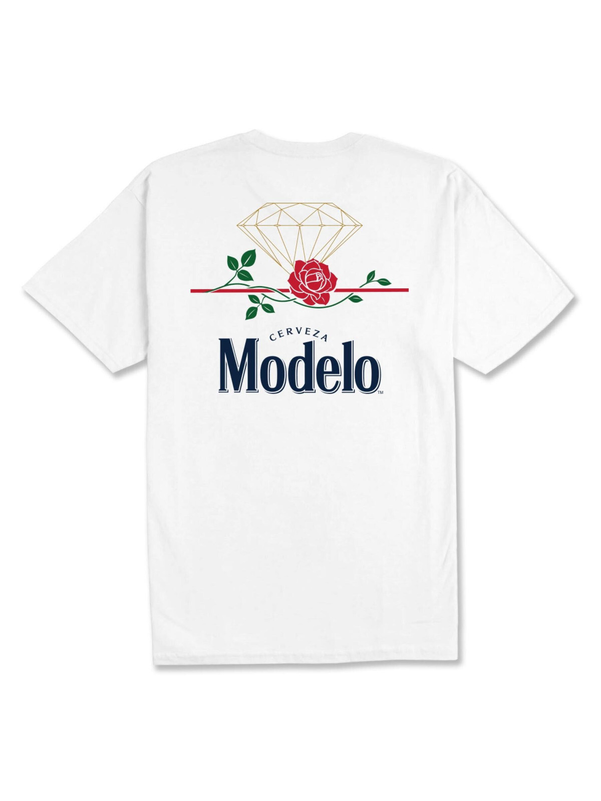 White Diamond Supply x Modelo Rose Tee