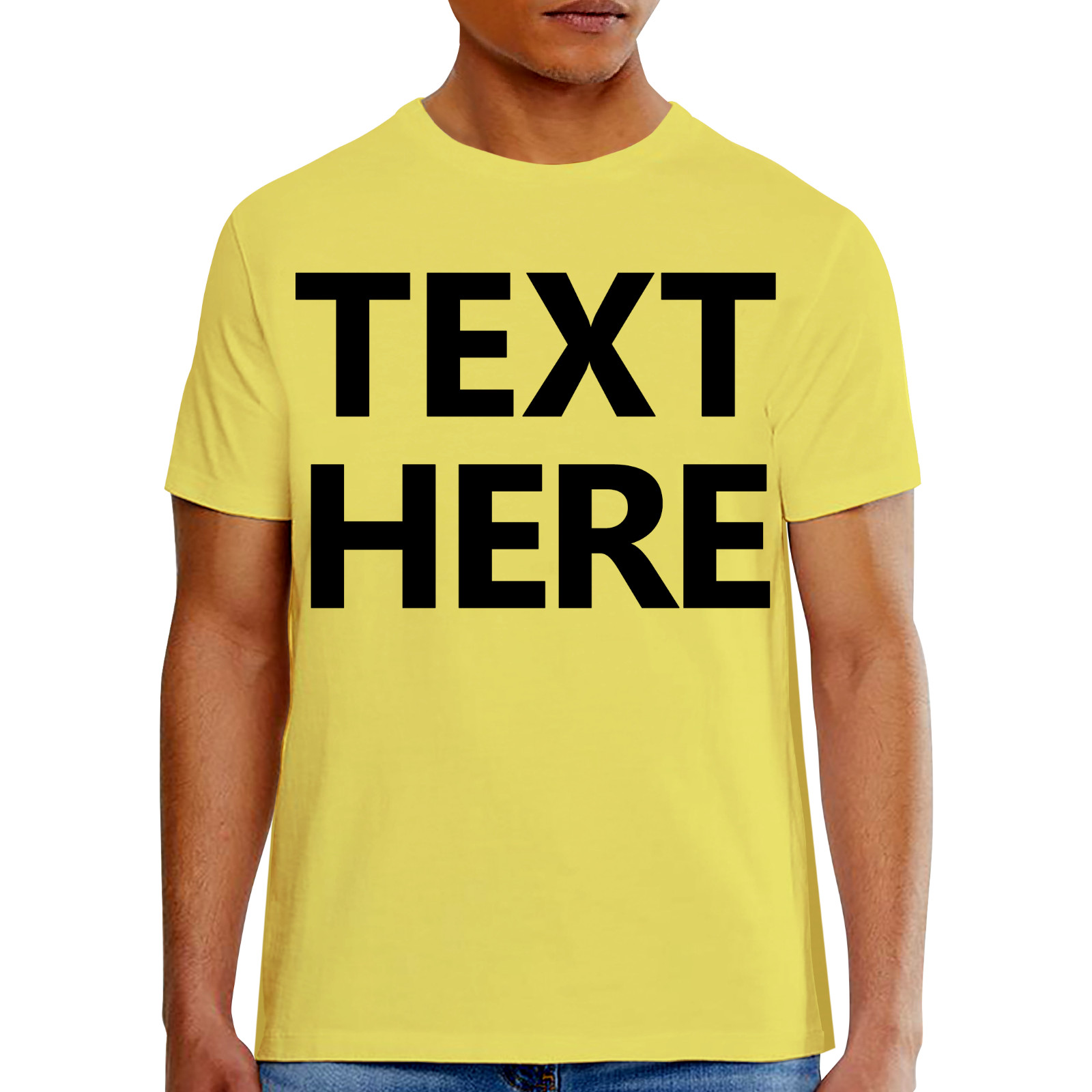 Hanes 5180 Men&rsquo;s T-Shirt – Custom Print – Add Any Text – Personalized Tee