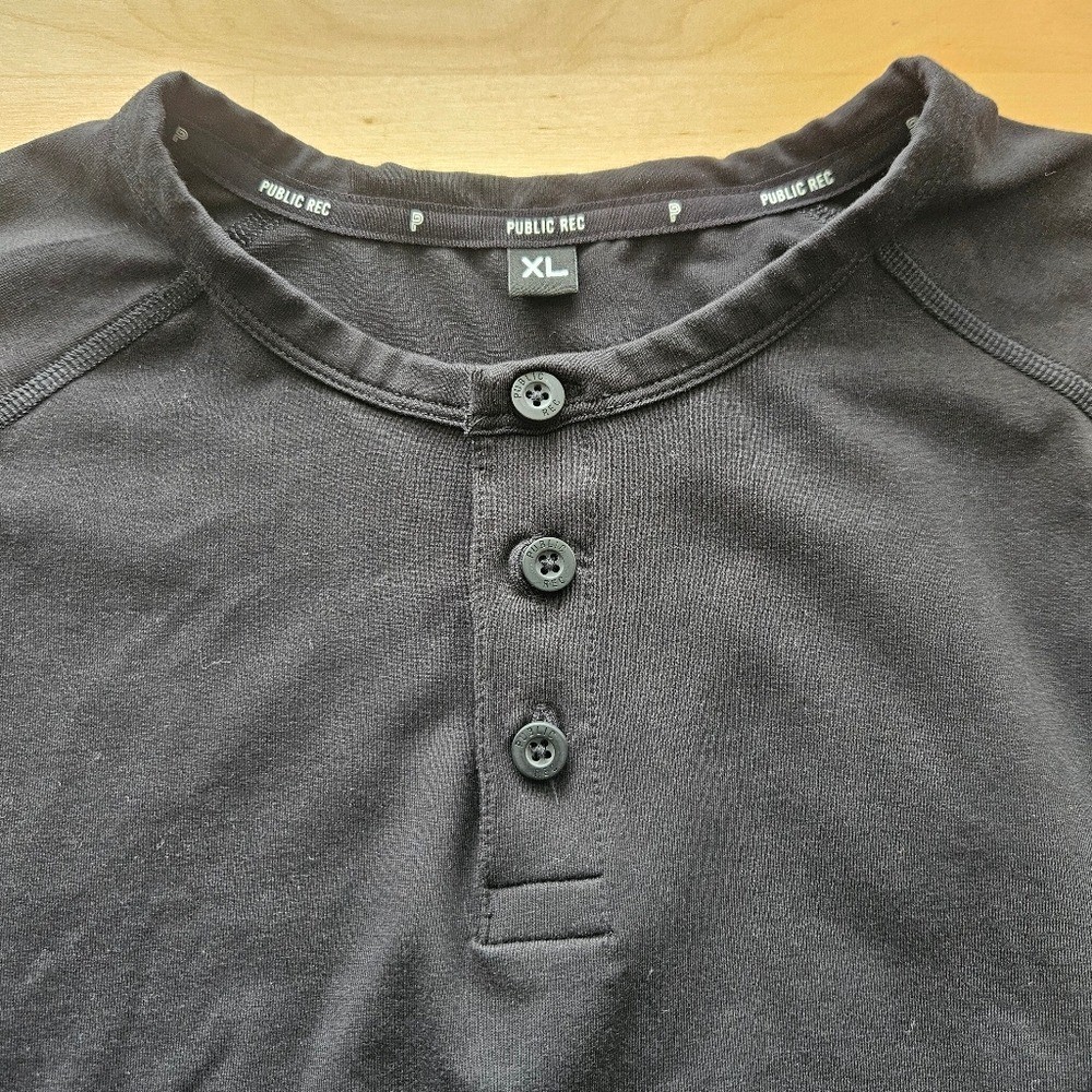 Public Rec Go-To L/S Pima Cotton Henley Stretch T-Shirt Sz XL