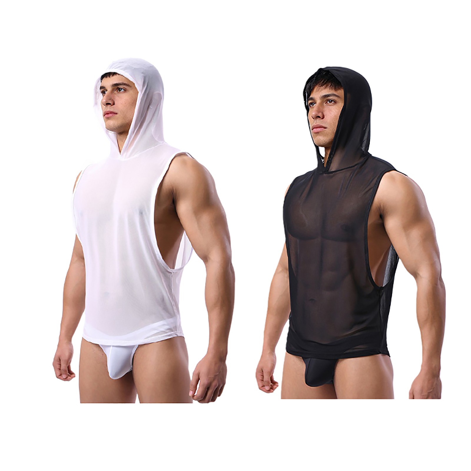 Men&rsquo;s Tank Top Basic T-Shirt Breathable Shirts Nightclub Undershirts Sheer Vest