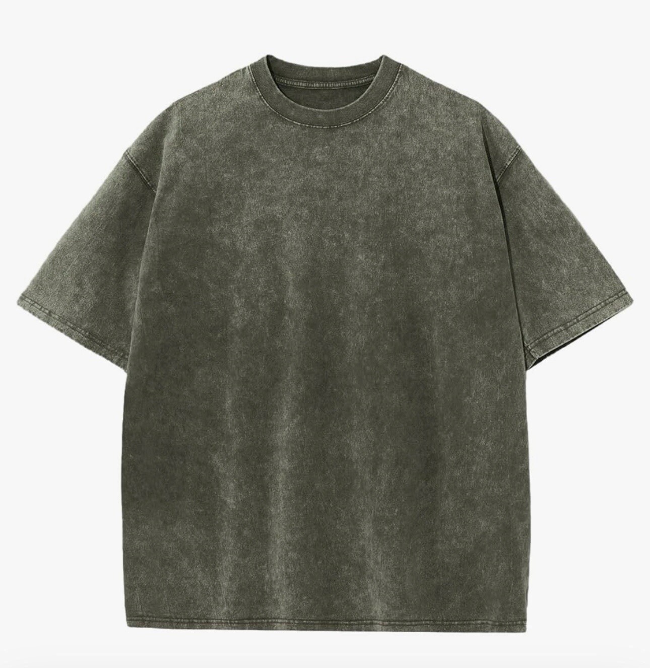 Vintage Acid Washed Oversized Drop Shoulder Heavyweight Streetwear Black T-Shirt