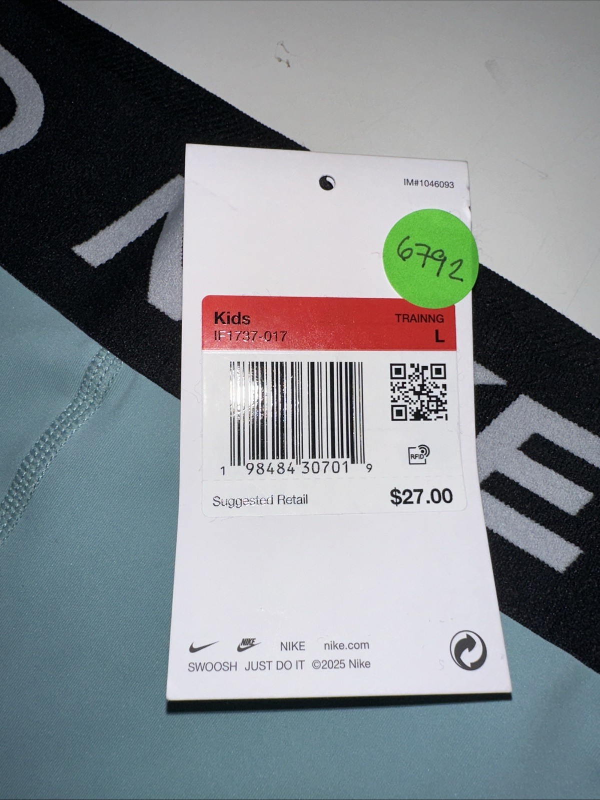 NWT Nike Pro Girls Large 3&Prime; Cannon Dri-Fit Training Shorts $27 IF1713-017