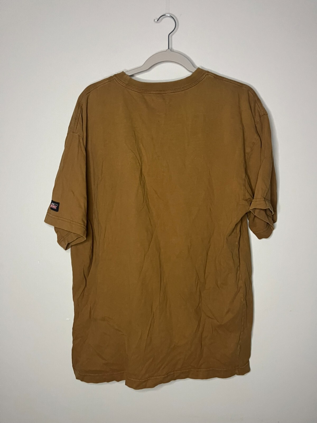 Genuine Dickies Camel Brown Short Sleeve Cotton Pocket T-Shirt Men Size X Large