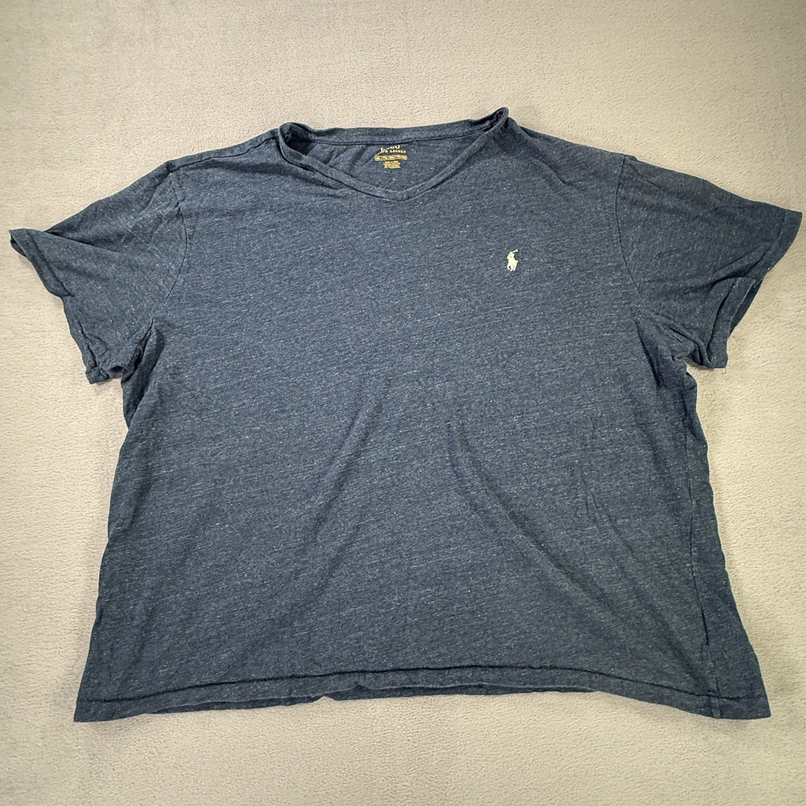 Polo Ralph Lauren Men&rsquo;s 2XL Blue Heather Classic Fit T-Shirt Pony Logo Modern