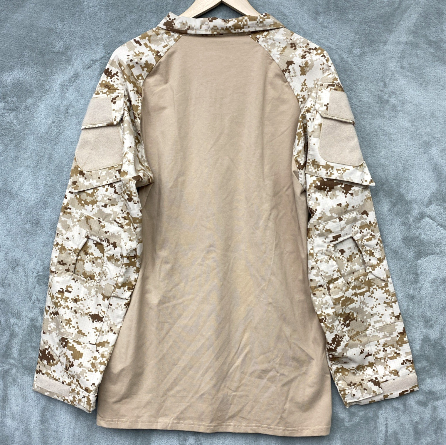 MAGCOMSEN Men&rsquo;s XL Tactical Military Shirt 1/4 Zip, L/S Shirt, Pockets – Tan
