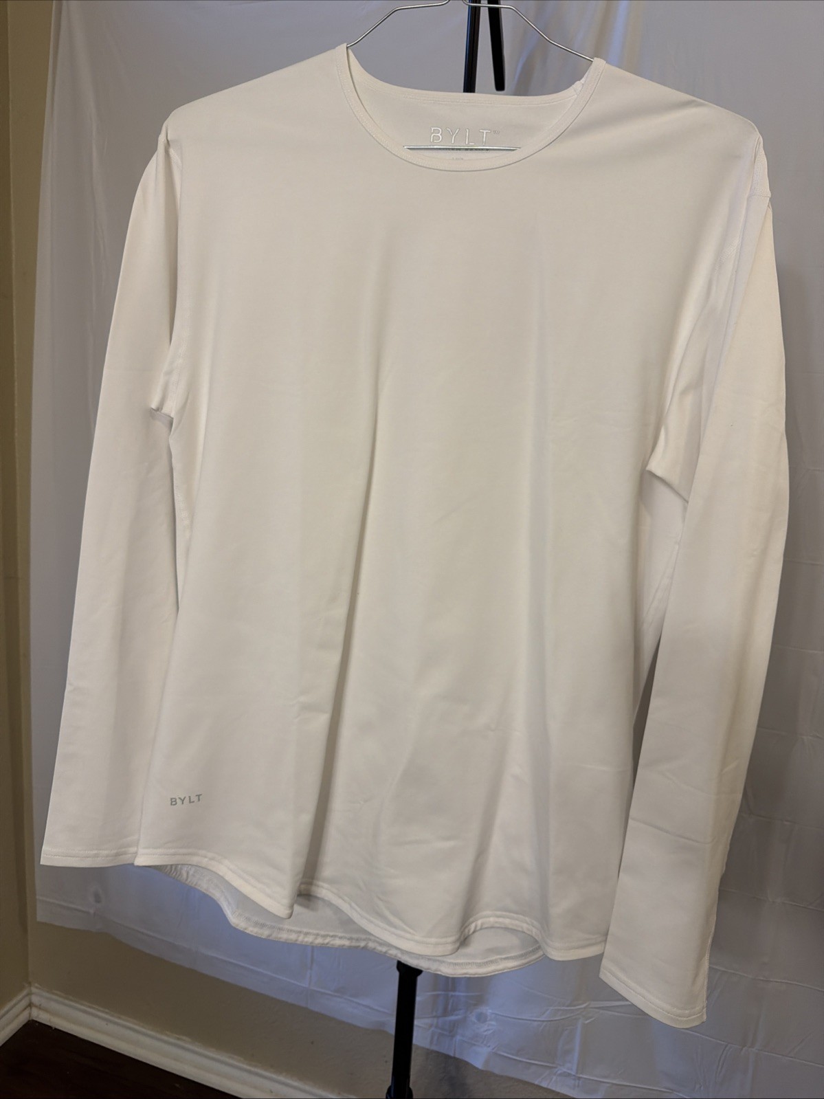 Bylt Drop-Cut Long Sleeve Lux Premium Basics Ivory Colored Size XL