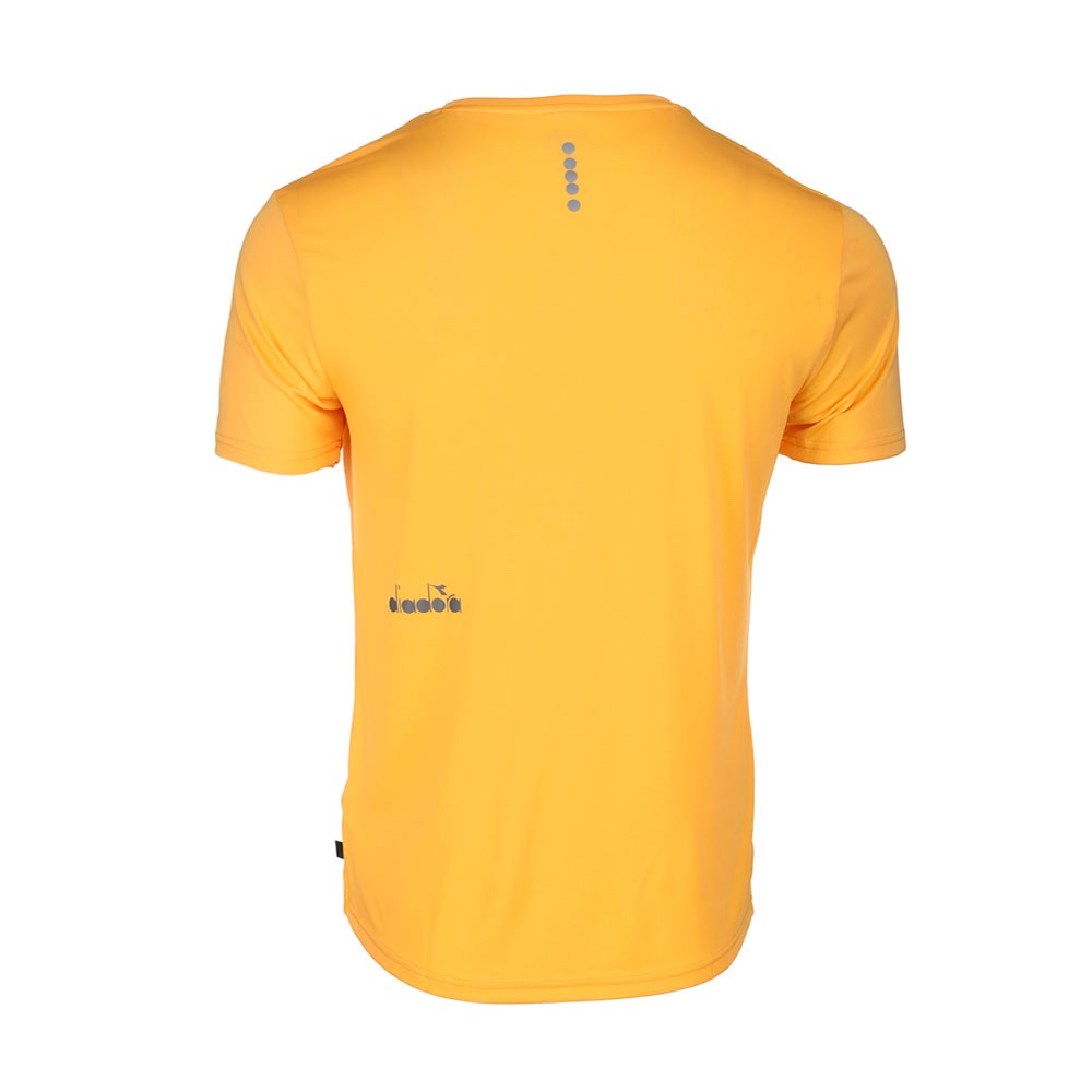diadora Run Crew Neck Short Sleeve Athletic T-Shirt Mens Orange Casual Tops 1801