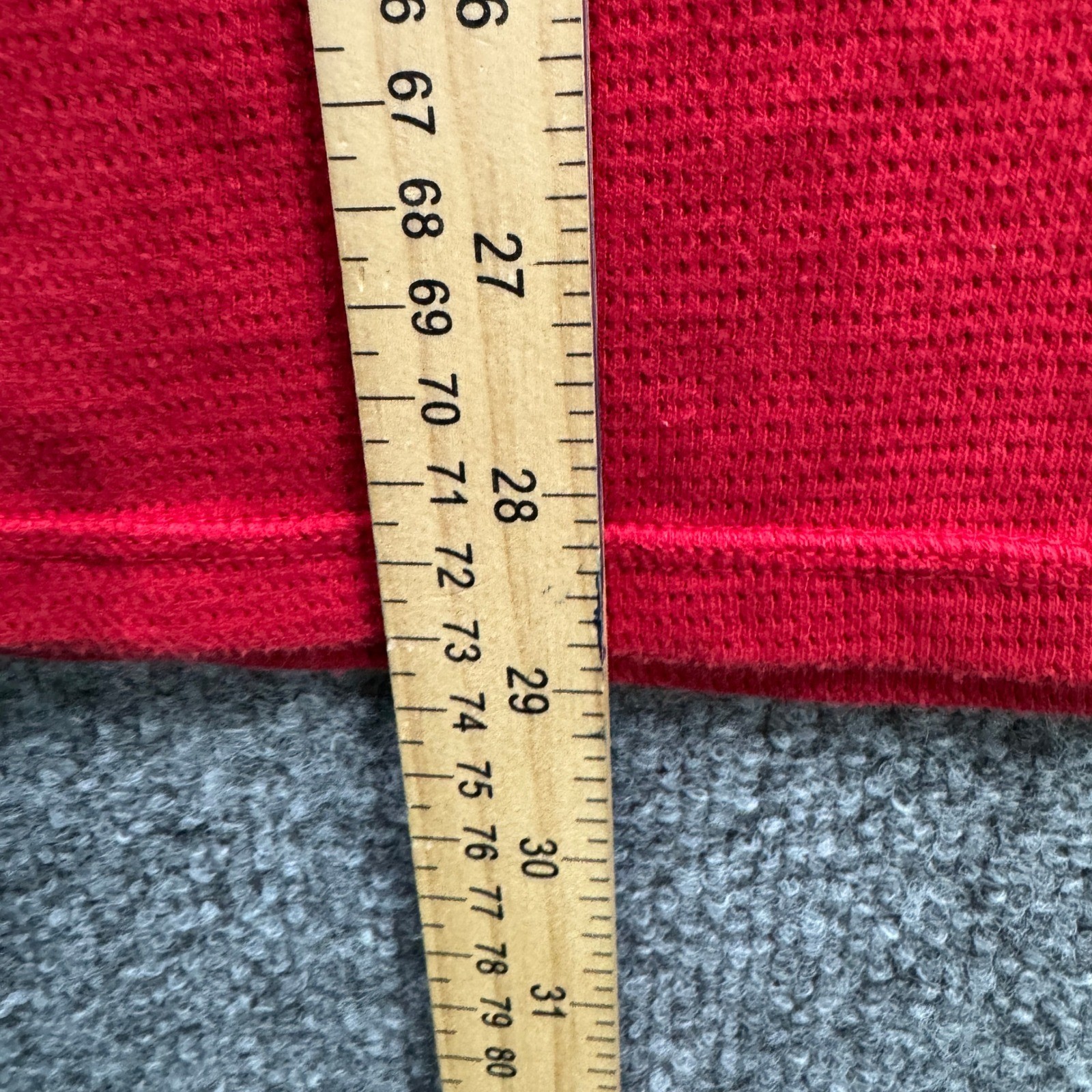Polo Ralph Lauren Thermal Shirt Mens XL Red Long Sleeve Waffle Thermal Fleece