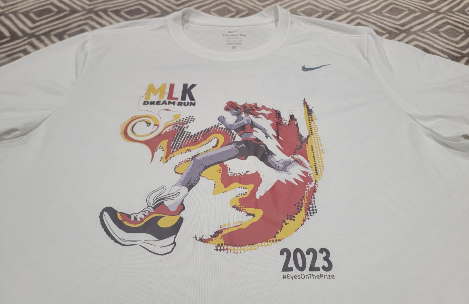 2023 Nike MLK Dream Run Martin Luther King Dri-Fit T-Shirt Men XXL White