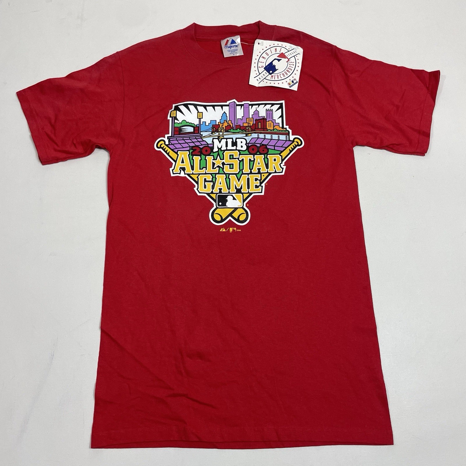 MLB All Star Game Shirt Medium Red 2006 Majestic PNC Park Pittsburgh Vintage