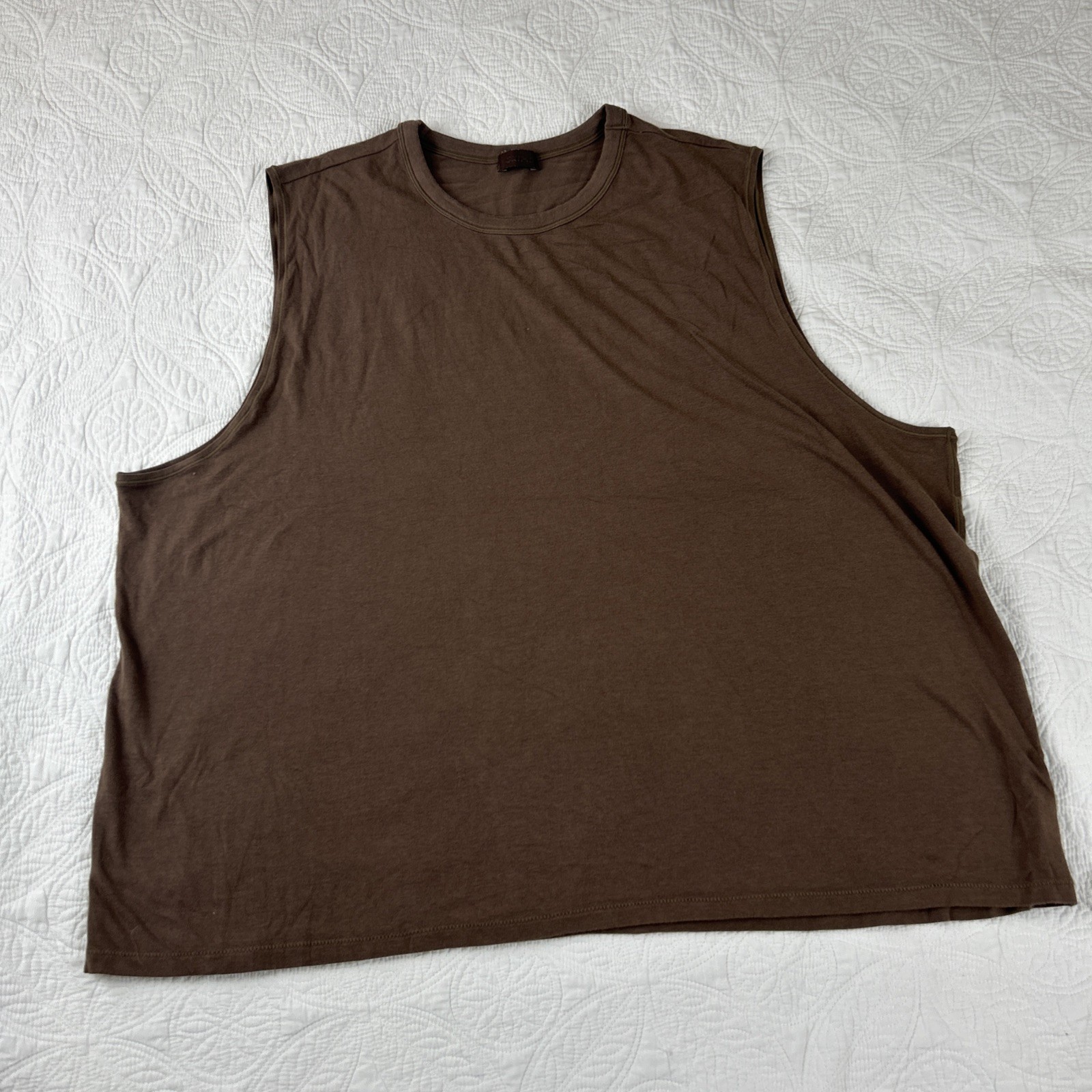 Skims Men&rsquo;s Stretch Tank Top Size 2XL Brown Athletic Sleeveless Tee