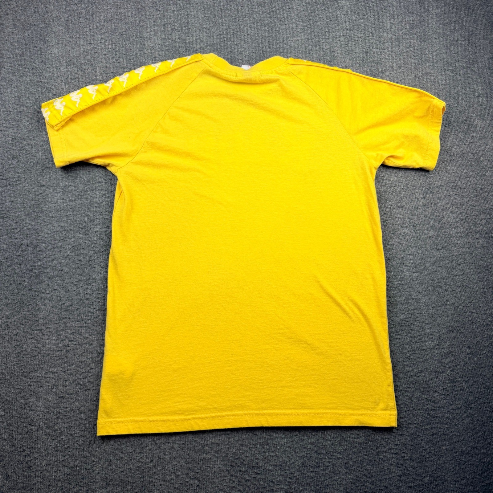 Kappa Men&rsquo;s S Small Yellow Logo T-Shirt Short Sleeve Crew Neck Graphic Tee