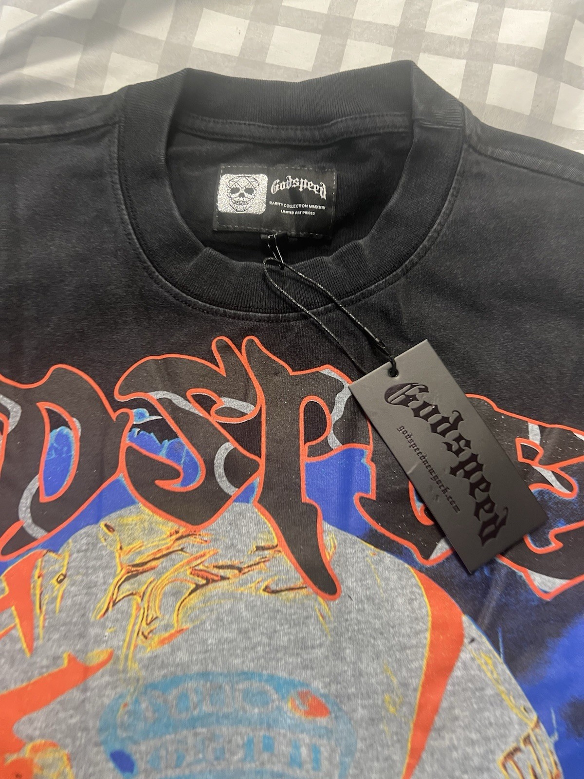 Godspeed Limited Edition Skull Racing Graphic Men&rsquo;s T-Shirt Black Short Sleeve