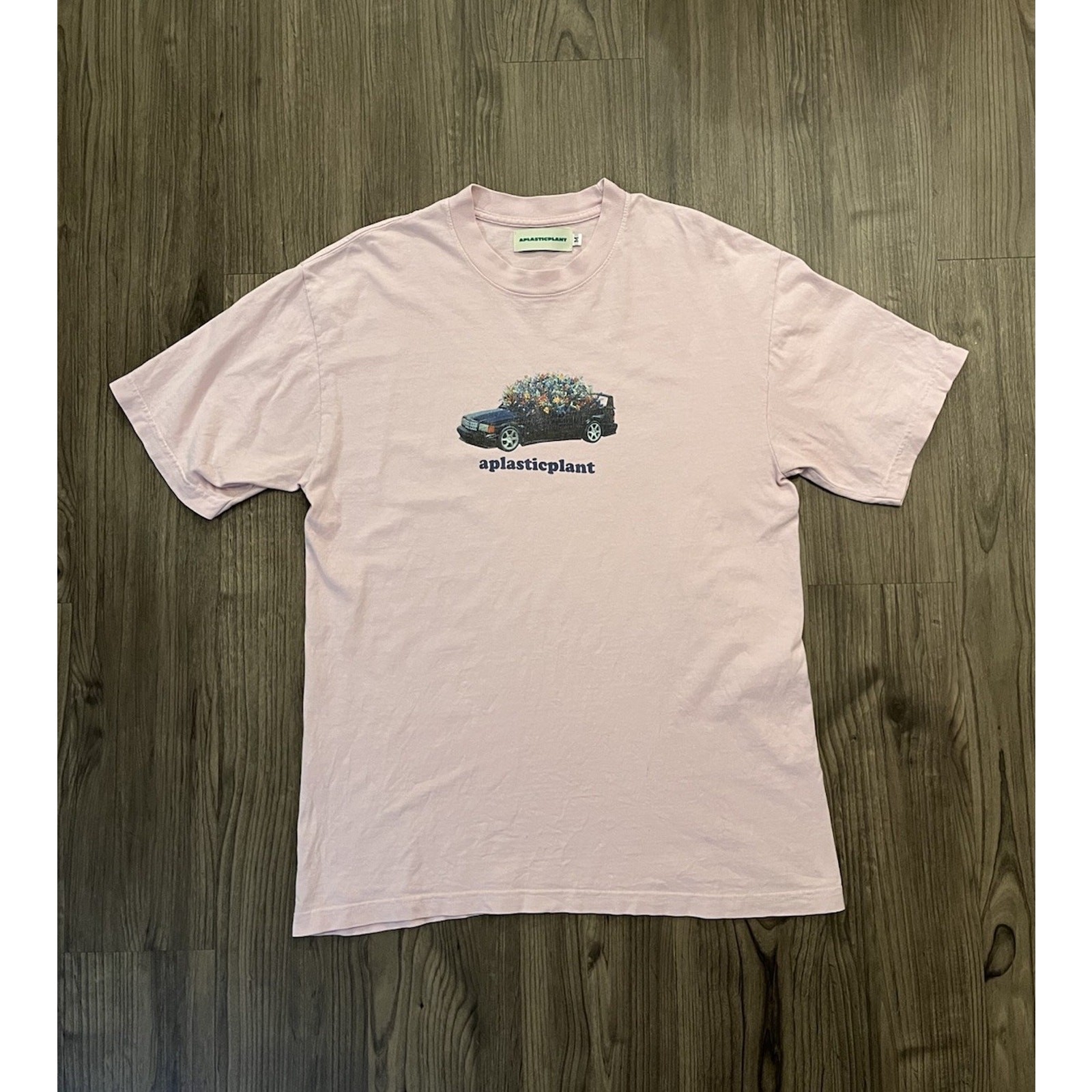 APLASTICPLANT Size Medium Shirt A Plastic Plant Pink Car Plants Instagram Page