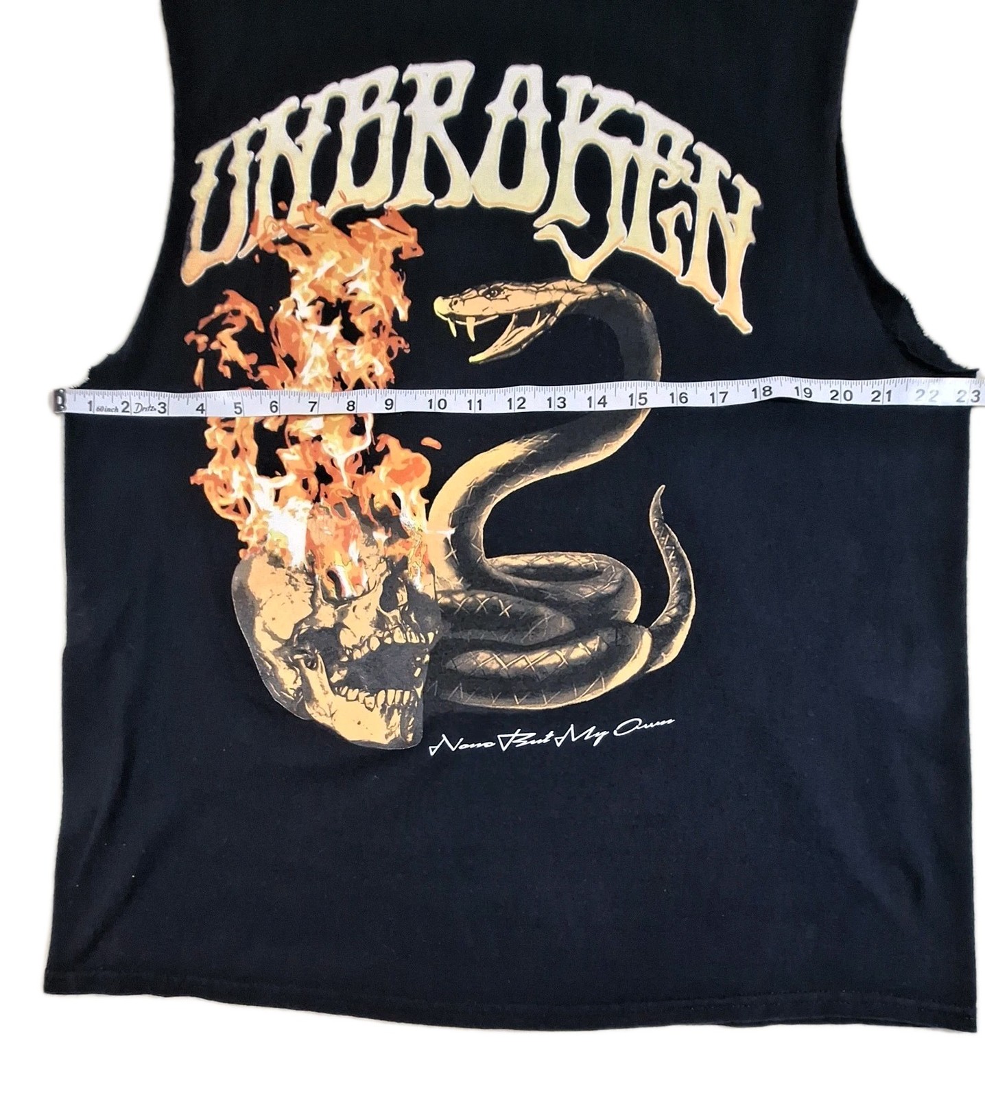 Fashion Nova Men XL Unbroken Graphic Gothic Biker Snake Flames Y2K Streetwear