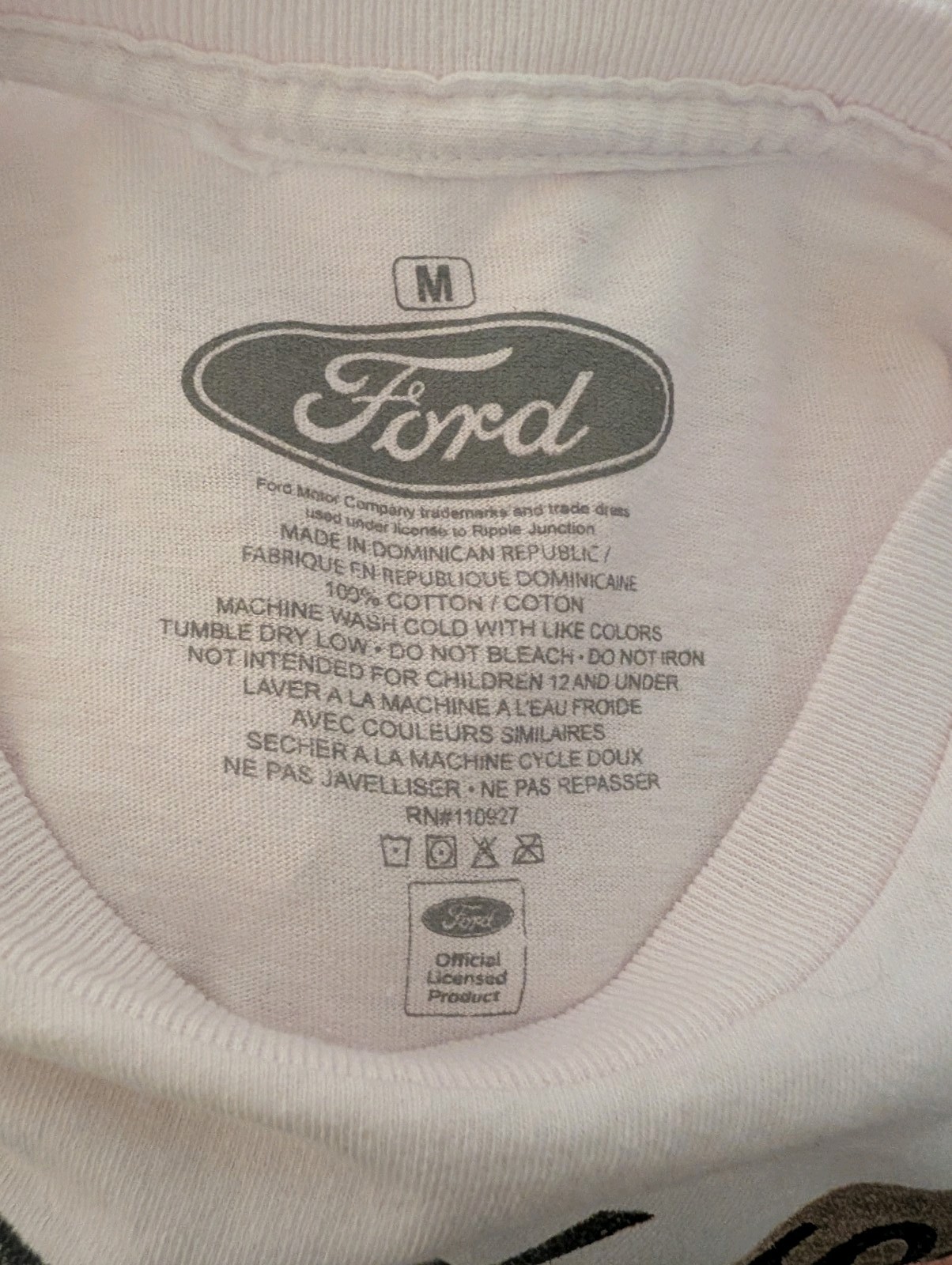 Officially Licensed Ford 80 Ranger Truck Graphic T-Shirt Men&rsquo;s Size Medium Cream
