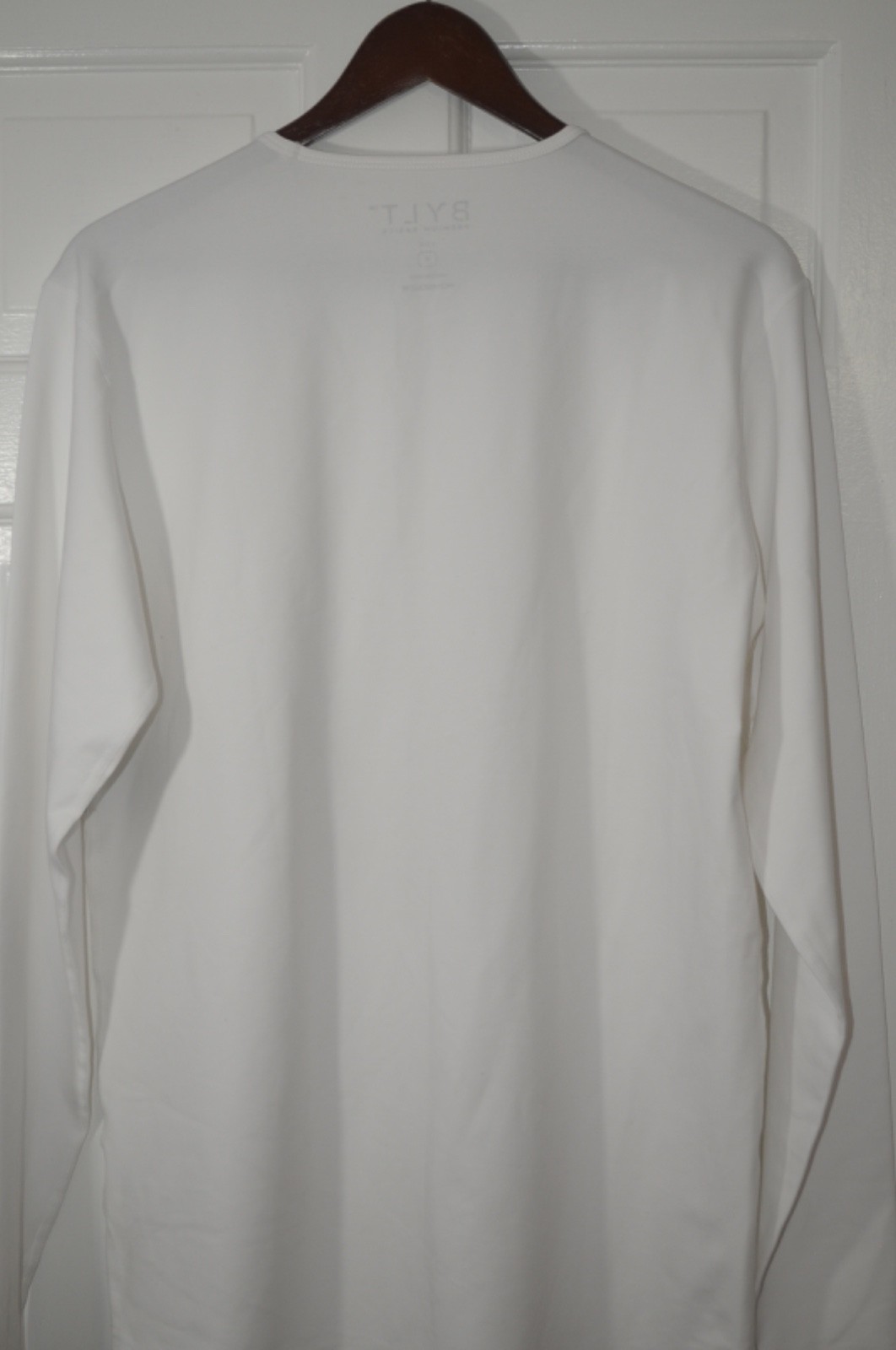 BYLT Premium Basics Men&rsquo;s M Drop Cut Lux Shirt Long Sleeve White New