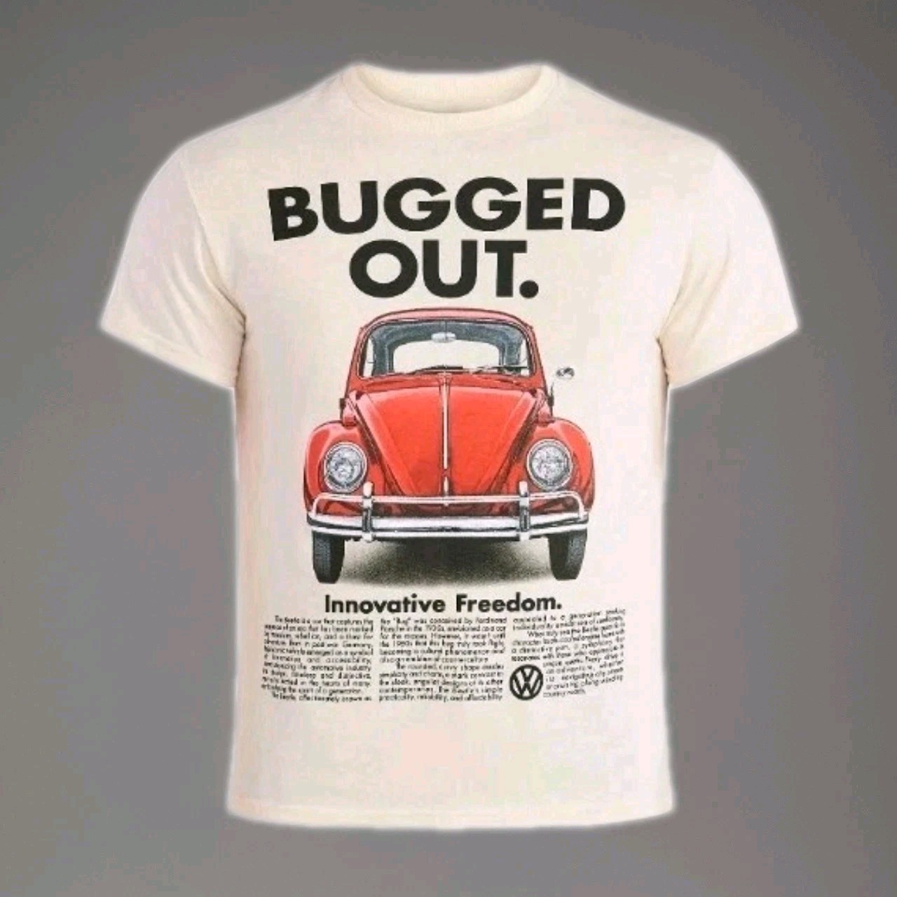 NEW! BUGGED OUT VOLKSWAGEN Size MEDIUM Officially Licensed Graphic T-Shirt