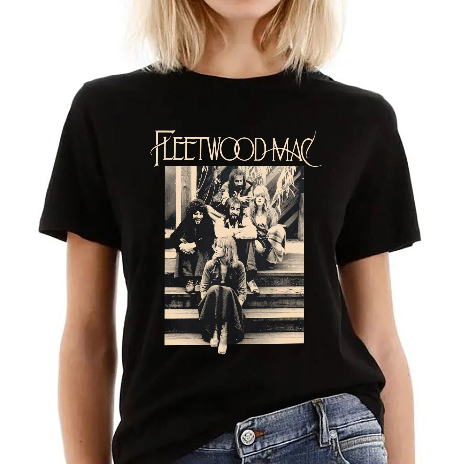 Fleetwood Mac 70s Rock Music Band T-shirt Vintage Gift For Fan Full Size