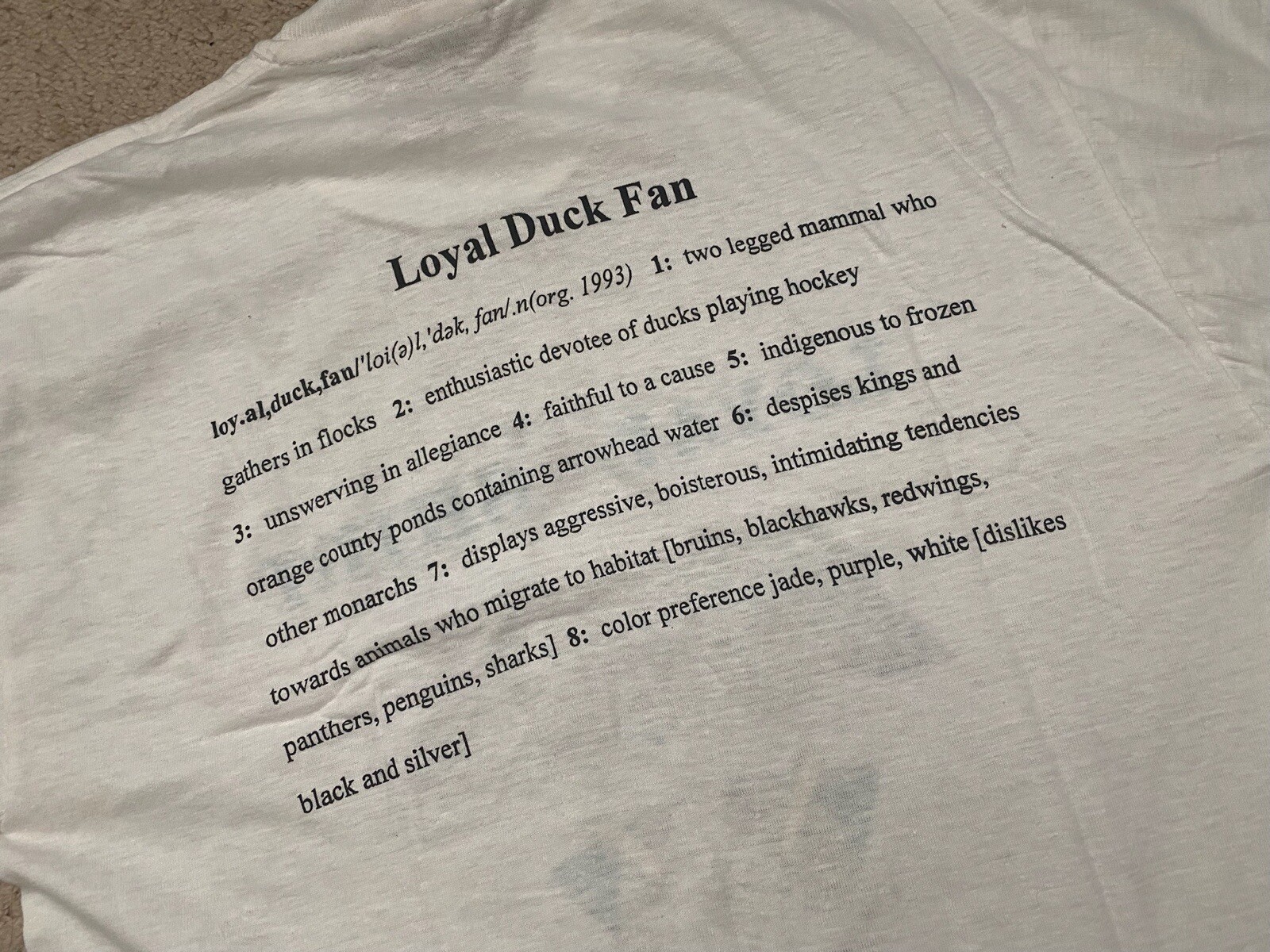Vintage Mighty Ducks Loyal T Shirt Mens M Del Taco NHL Hockey Single Stitch Gym