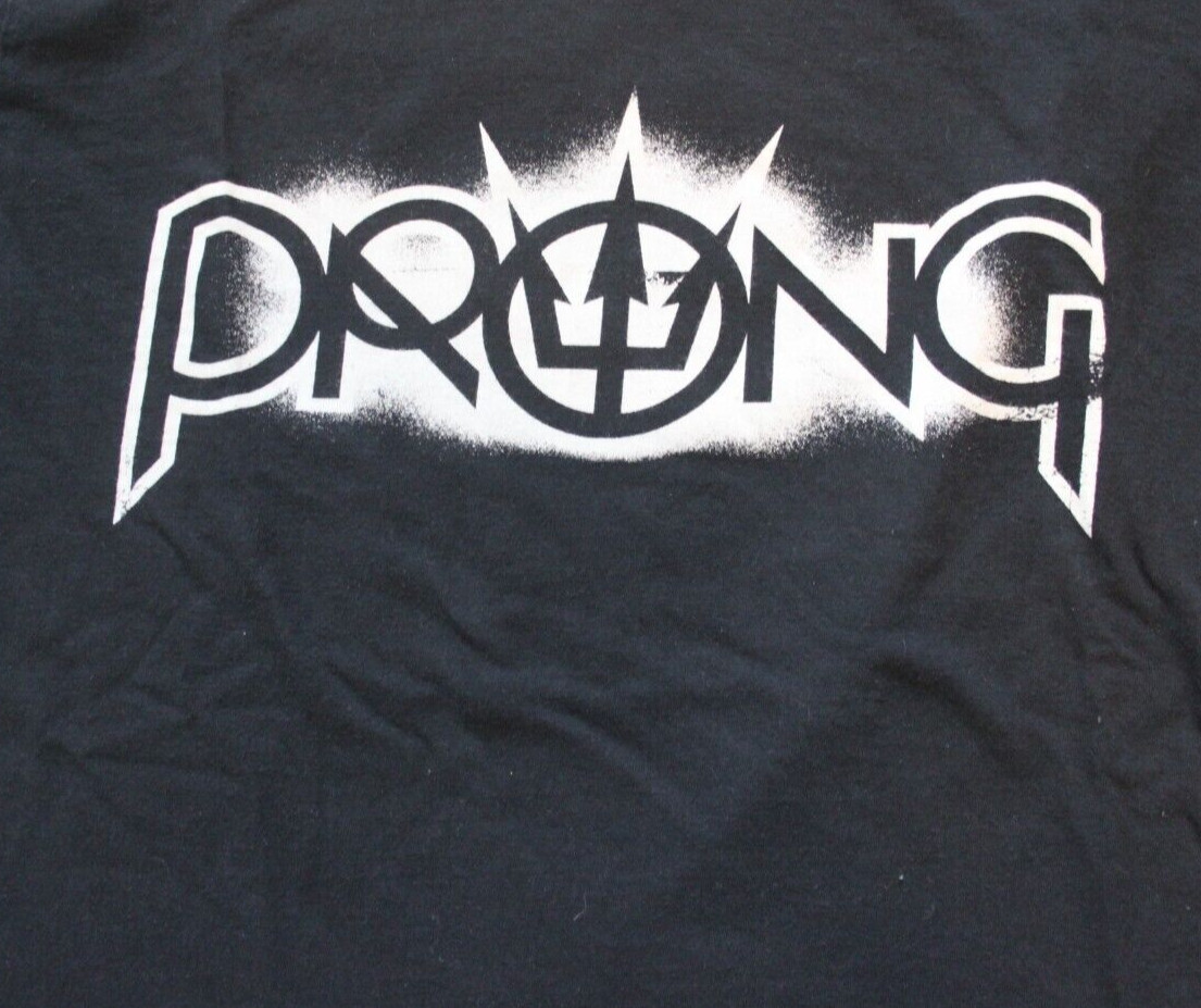 Prong Band Logo Shirt – Large – Graphic Tee Rock Metal Black Rare VTG