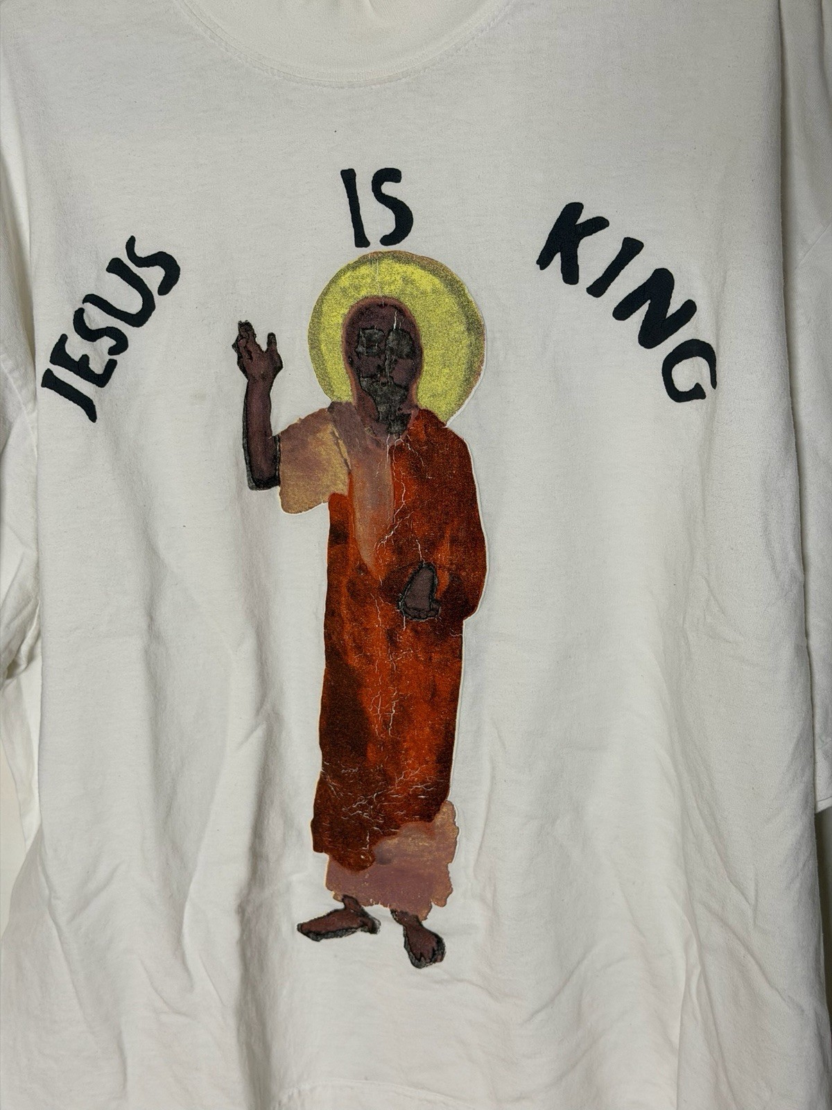 Kanye West Jesus is King Heavyweight Graphic Tee White Oversized XL Or 2XL