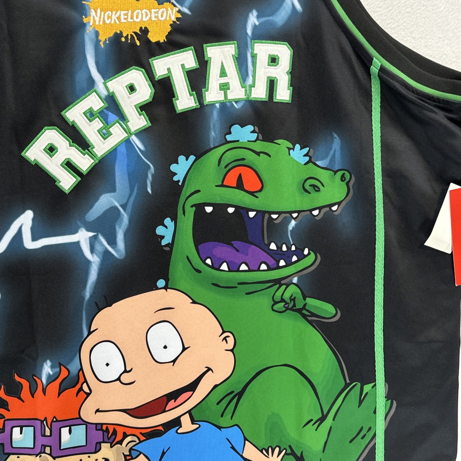 Rugrats Nickelodeon Men&rsquo;s 6XL Headgear Classics Reptar Embroidered Jersey NWT