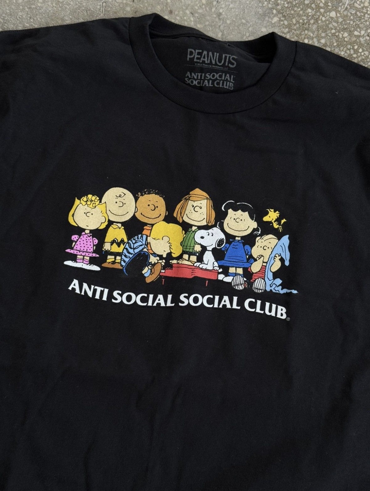 Anti Social Social Club x Peanuts Snoopy Charlie Brown Size Medium Tee BRAND NEW