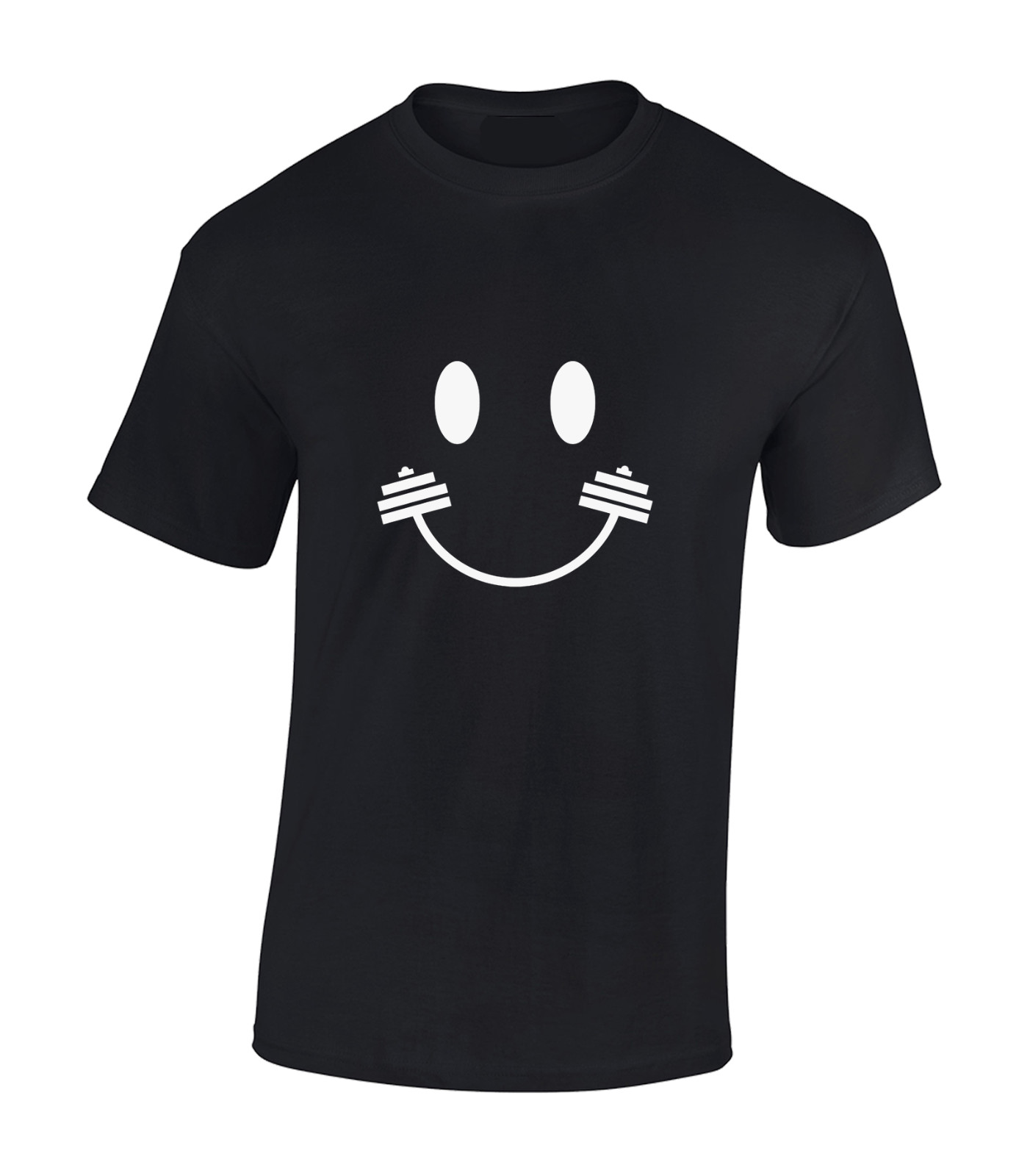 Happy Gym Smile Funny Training Top Weights Gym Design Unisex T-Shirt