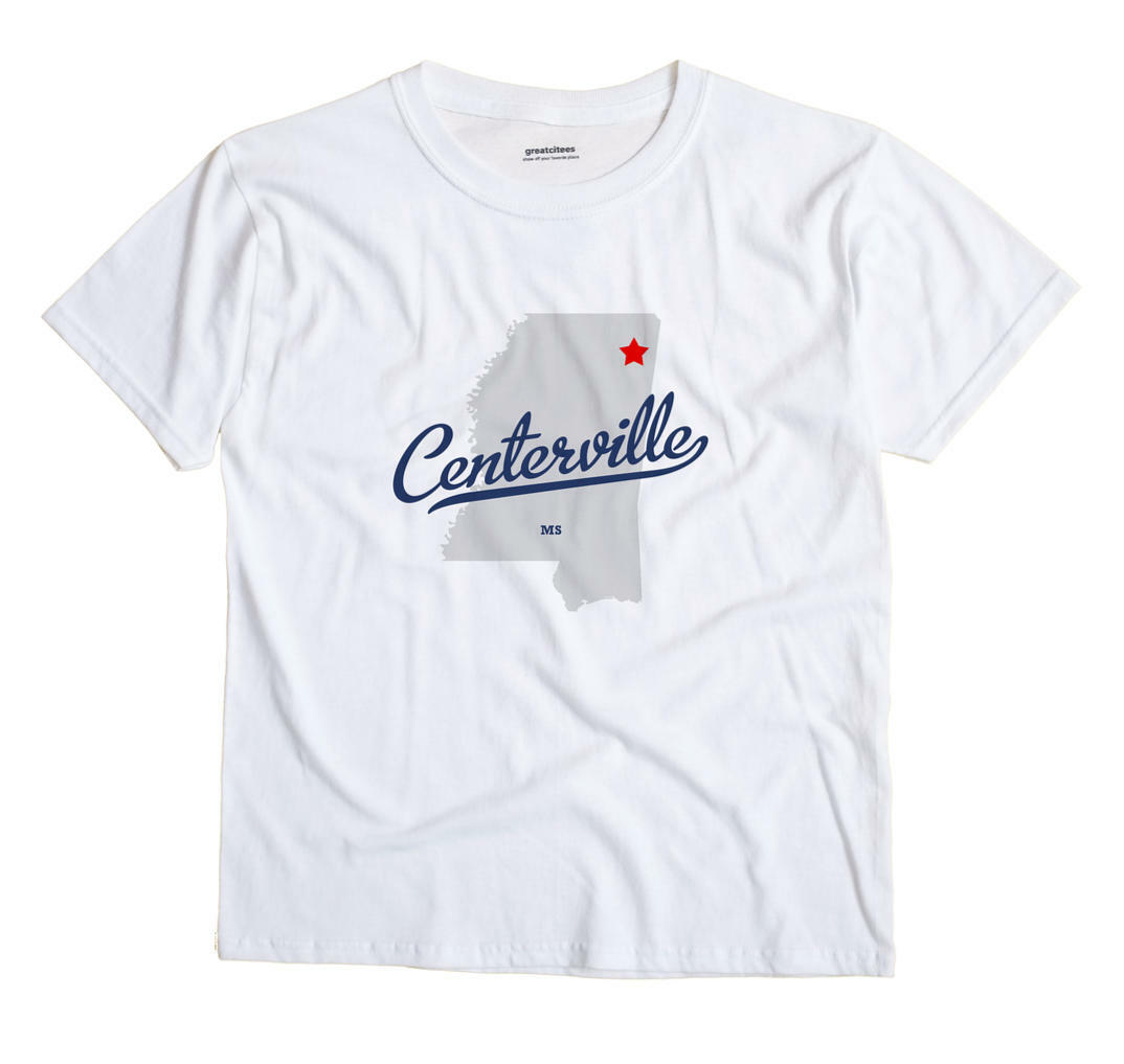 Centerville Mississippi MS T-Shirt MAP