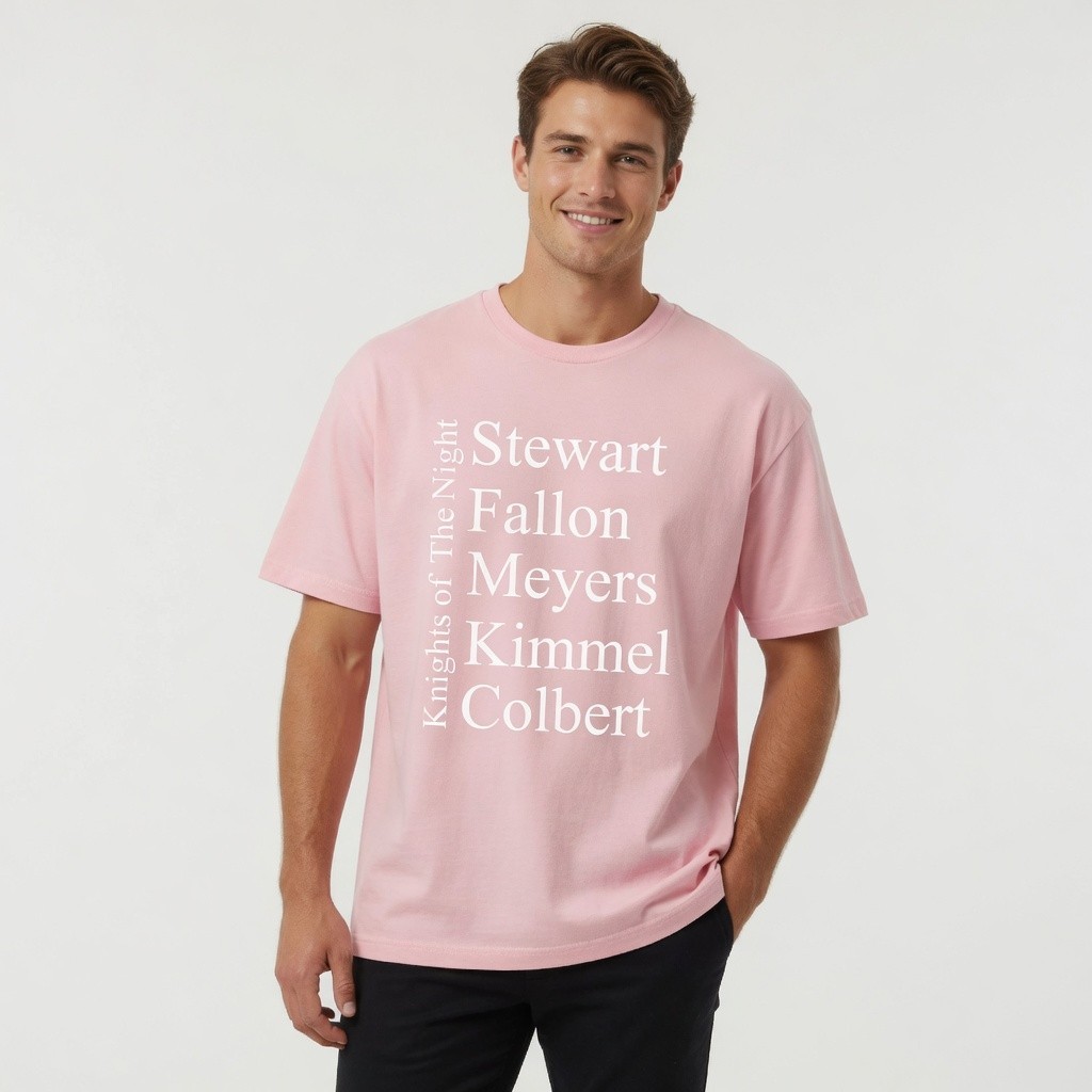 Knights of The Night Late Night Talk Show Oversize Cotton Tee