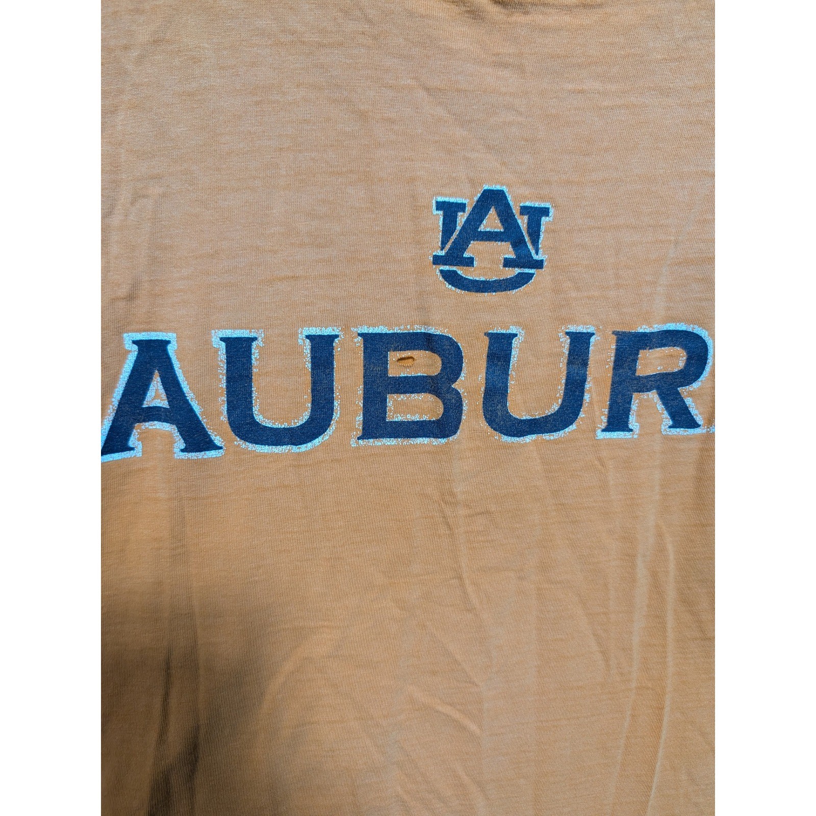 Colosseum Auburn Tigers NCAA Distressed T-Shirt Orange Mens XL 1102