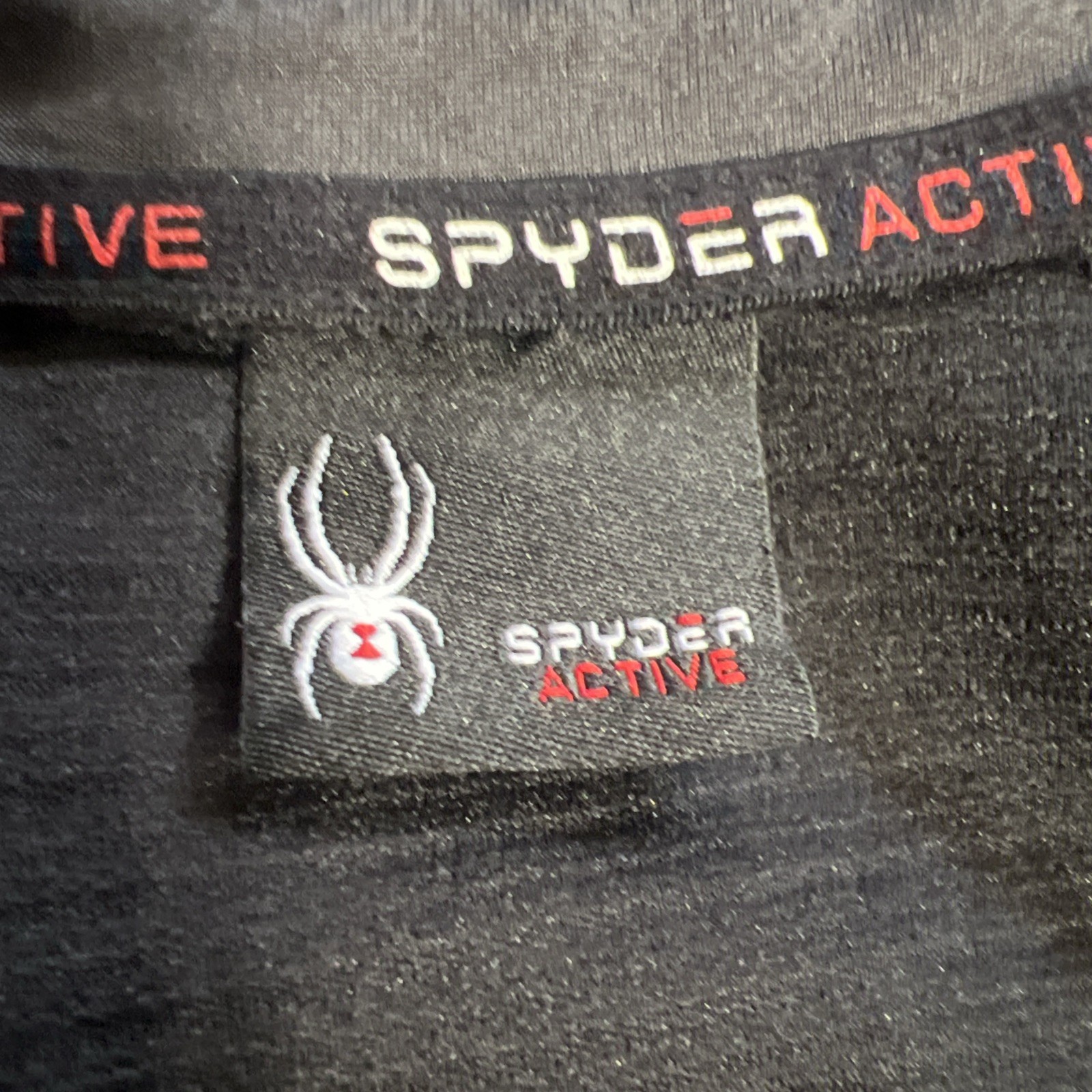 Spyder Men&rsquo;s Large Active Long Sleeve Tee T-Shirt ProWeb Microfleece Black EUC