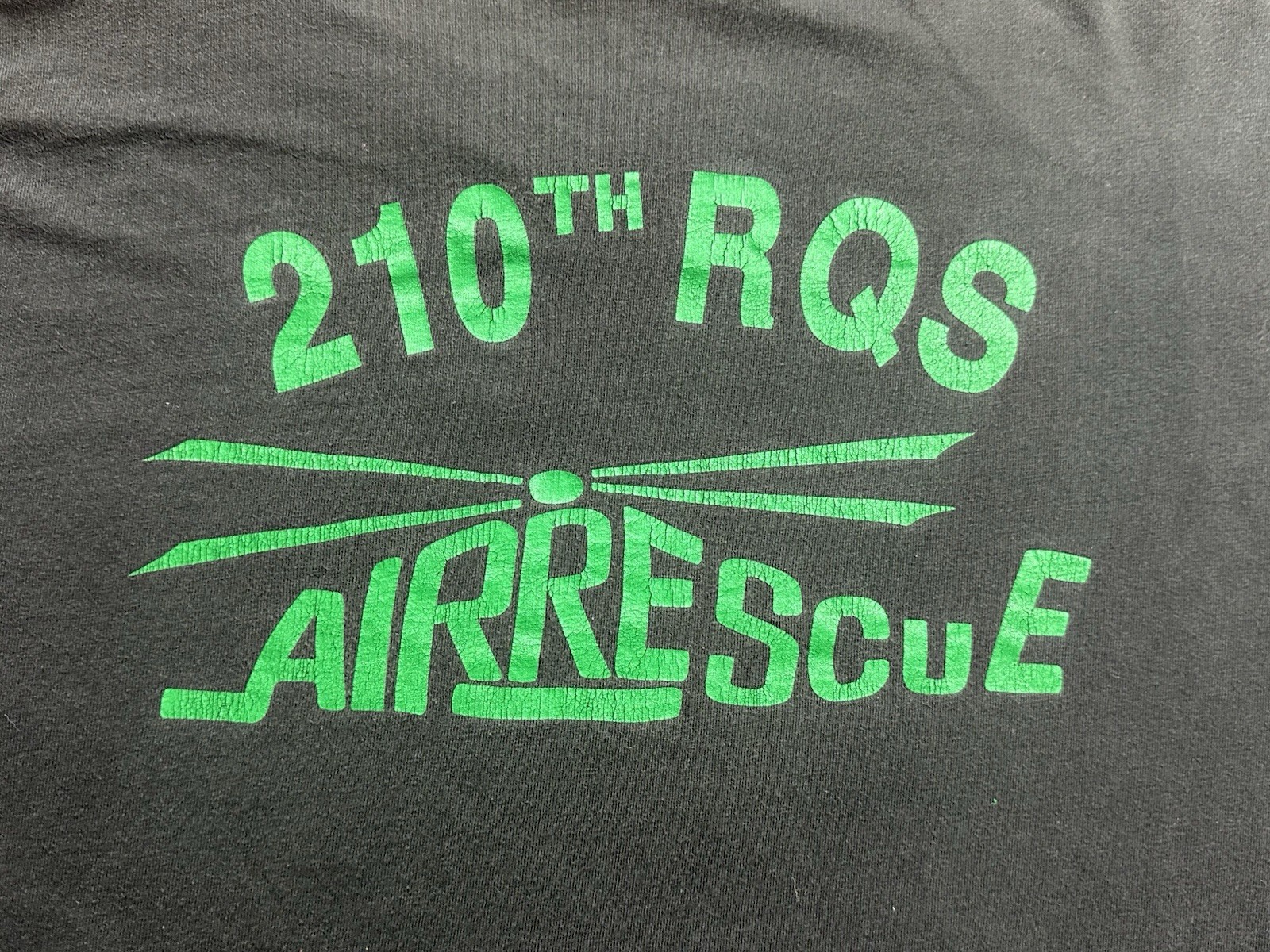 Vtg Alaska Air Rescue 210th RQS Long Sleeve T-Shirt Mens XL USA Jolly Green ANG