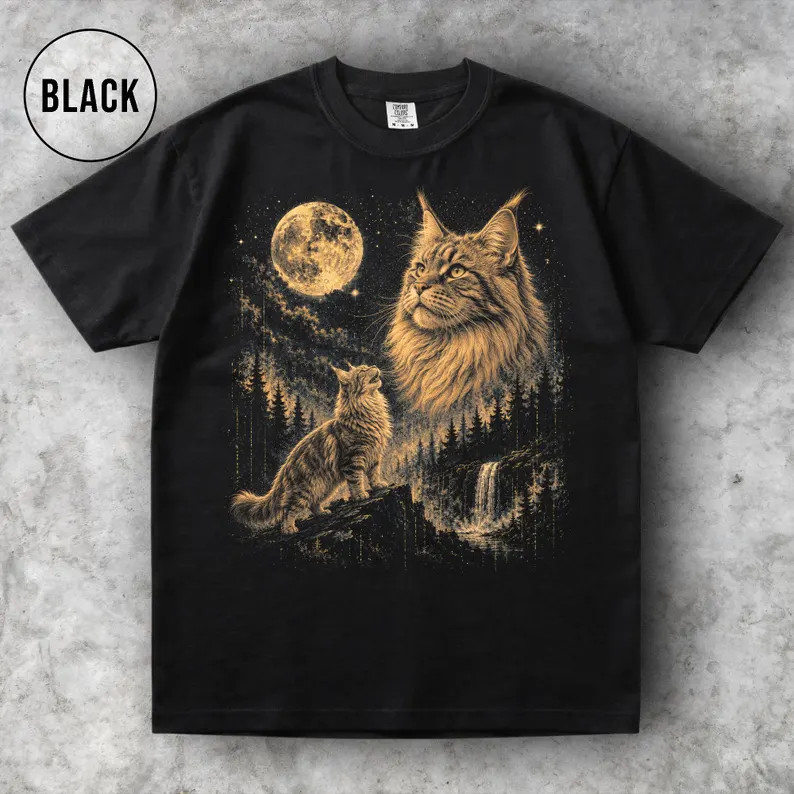 Maine Coon Moon Cat Comfort Tee