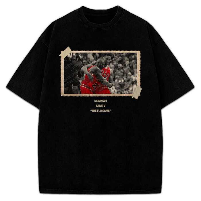 The Flu Game T-Shirt Iconic Michael Jordan & Scottie Pippen Moment Tee