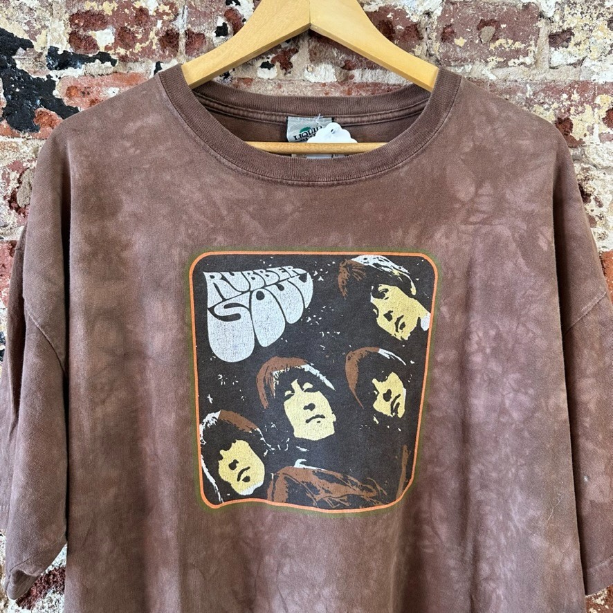 The Beatles Liquid Blue Tag Rubber Soul Band Tour Tee Shirt Men&rsquo;s Size 2XL
