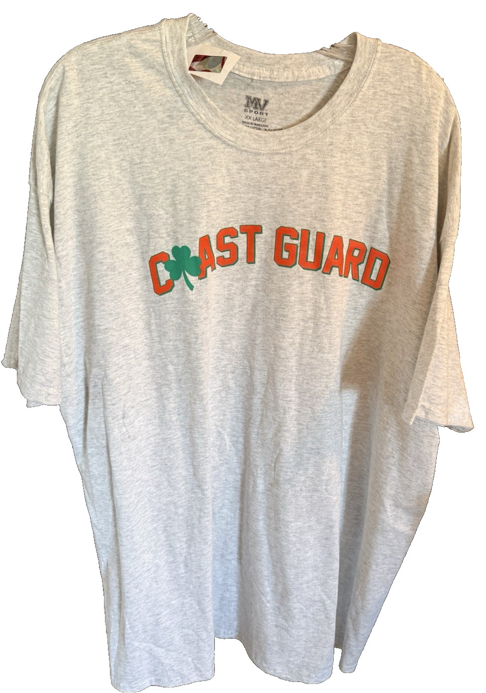 U.S. Coast Guard USCG Shamrock T-Shirt XXL NWT New Grey