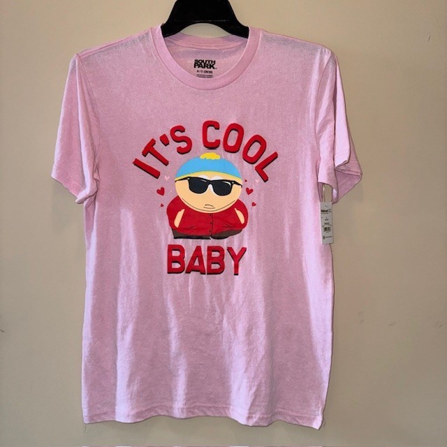 SOUTH PARK « It&rsquo;s Cool Baby » Mineral Wash Pink T-Shirt – Pick Size