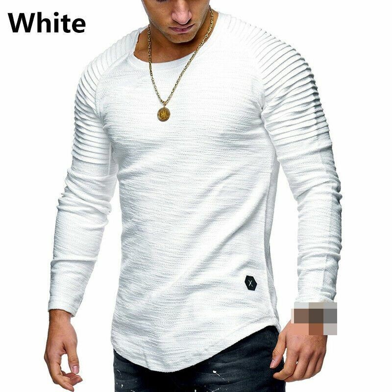 Men&rsquo;s T-shirt O Neck Slim Fit Casual Muscle Tee Tops Blouse Long Sleeve M-3XL 😍