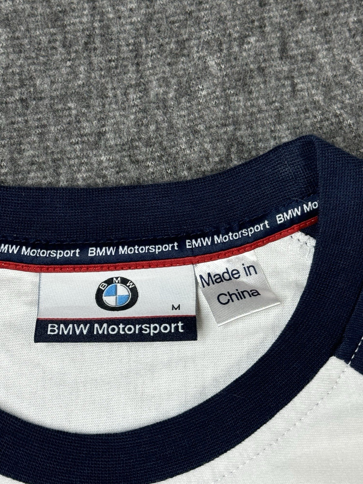 BMW Motorsports Mens T Shirt M White Vintage 90s Y2K Racing Cars Motor Sports