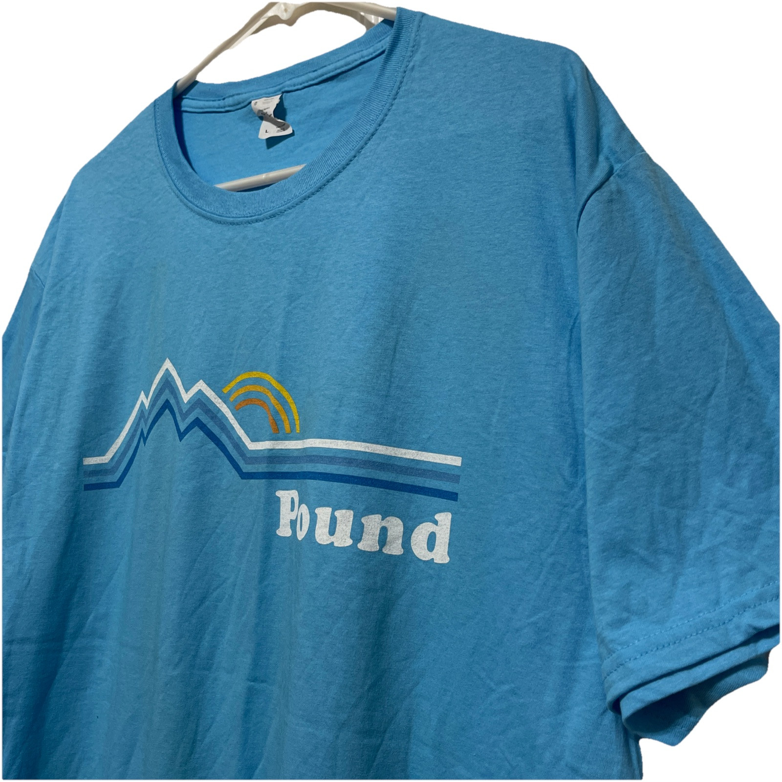 Pound Men’s Aquatic Blue T-Shirt Size Large