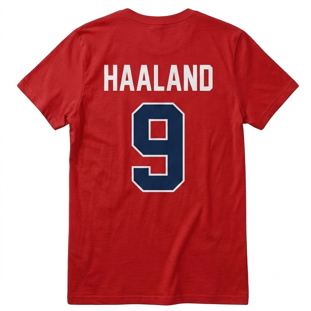 NEW!! Haalandd Shirt Norway National Team Soccer Name Number Tee