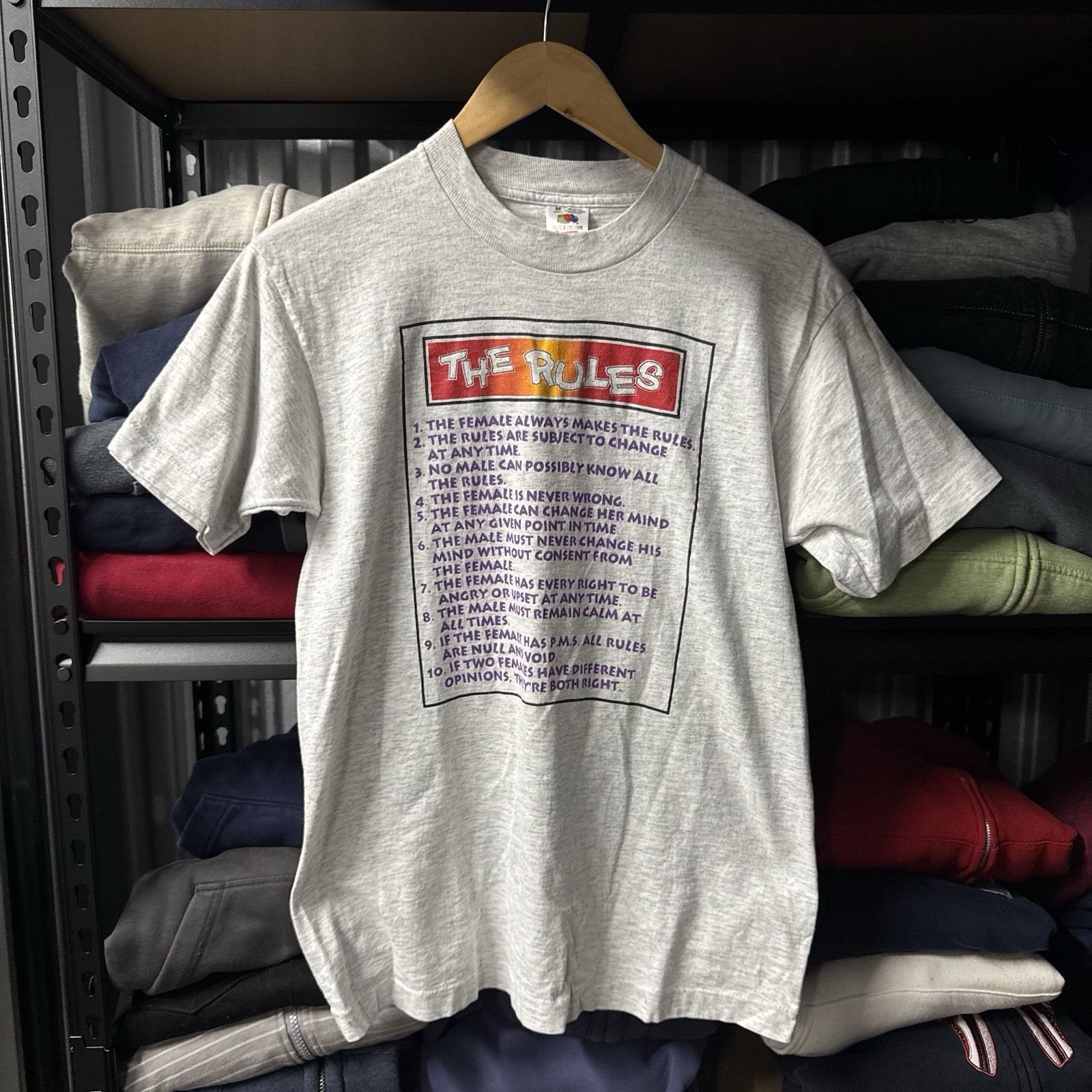 Vintage 90s The Rules performative male graphic tee skater See Measurements