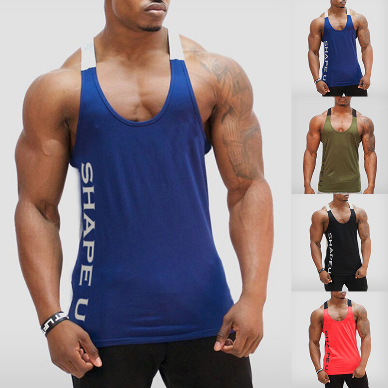 Men&rsquo;s Sleeveless Workout Tank Top Bodybuilding Gym Sports Muscle Fitness T-Shirt