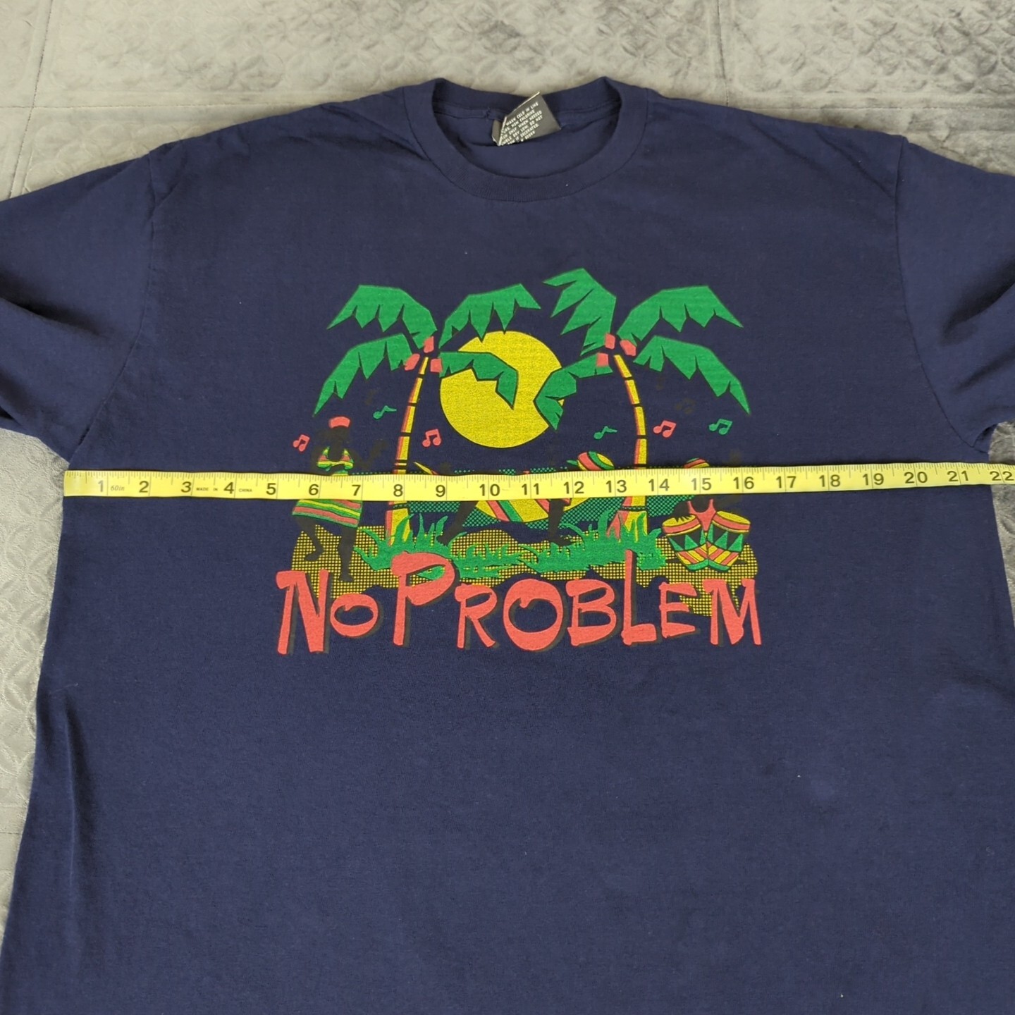 Vintage Mossimo T Shirt No Problem Beach Palm Trees Men Medium Made in USA