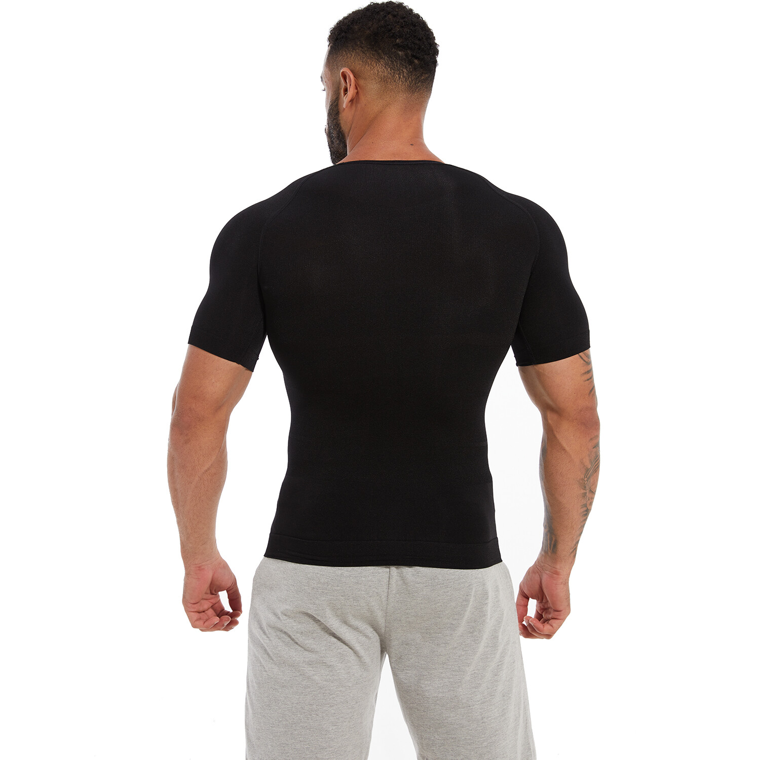 Men&rsquo;s Gynecomastia Undershirt V-Neck Chest Compression Shirts Slim Body Shaper