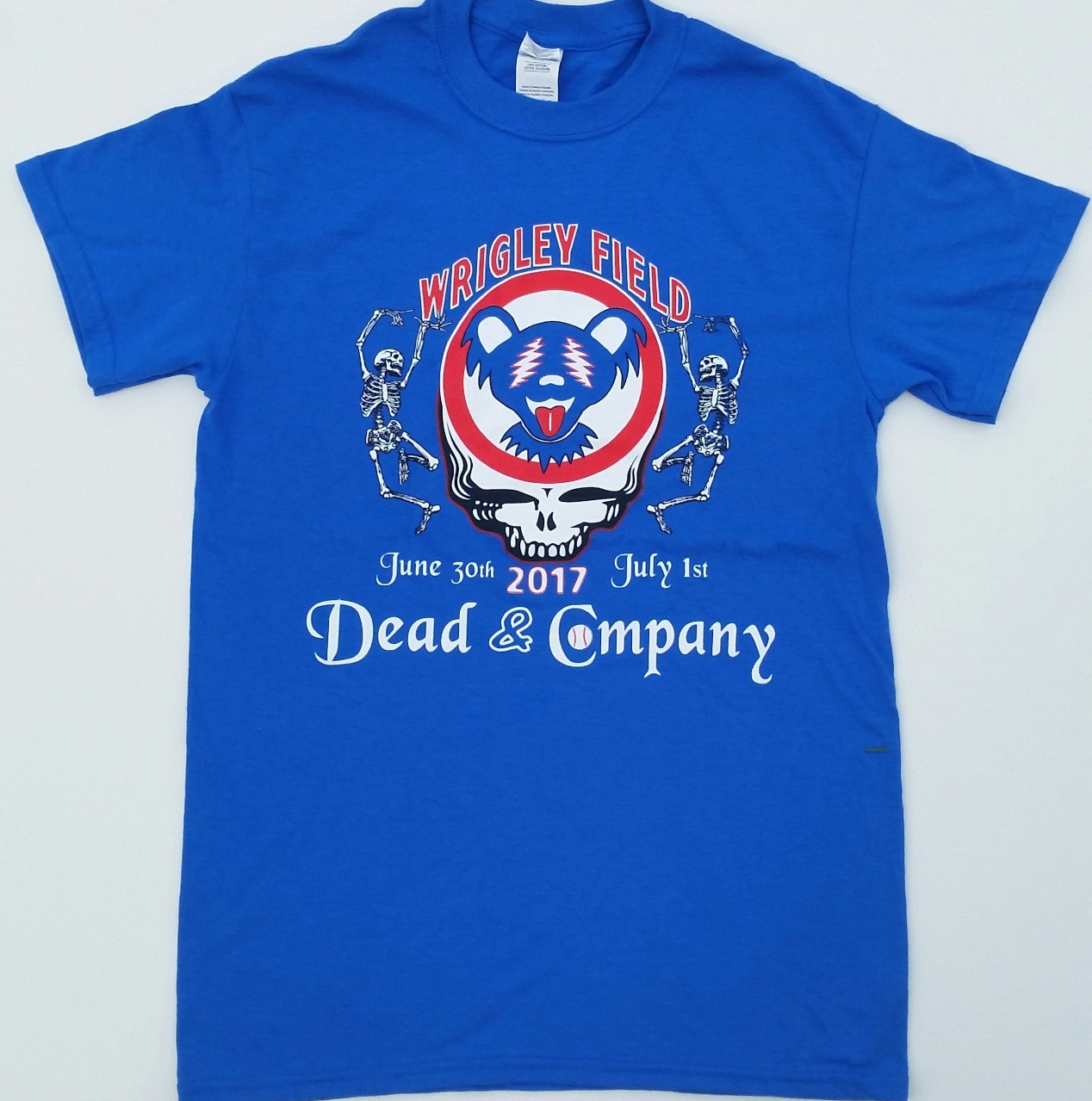 Dead and Company 2017 Wrigley Field Concert T Shirt Grateful Dead Chicago Cubs