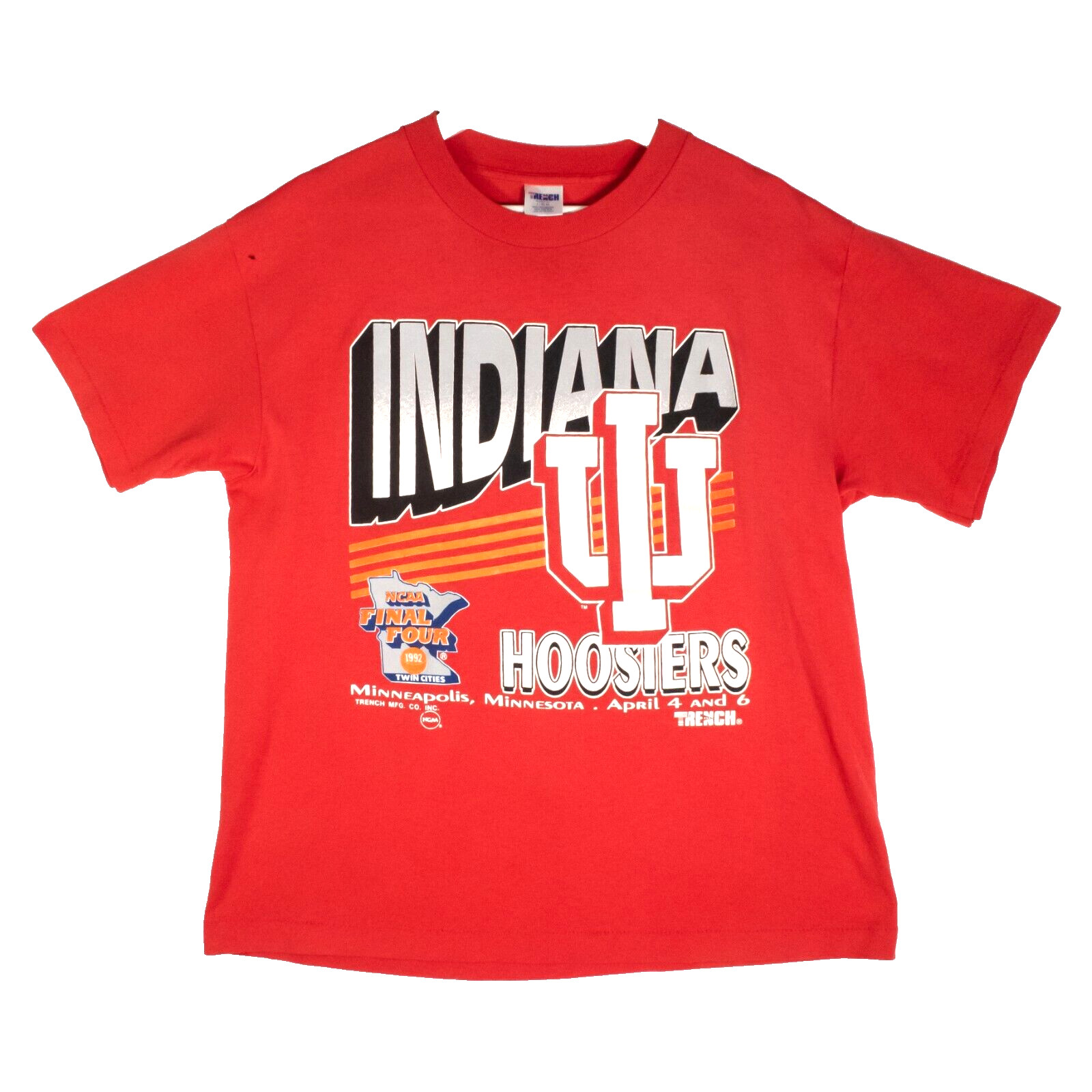 Vintage 90s Indiana Hoosiers Shirt Large 1992 NCAA Final Four Single Stitch